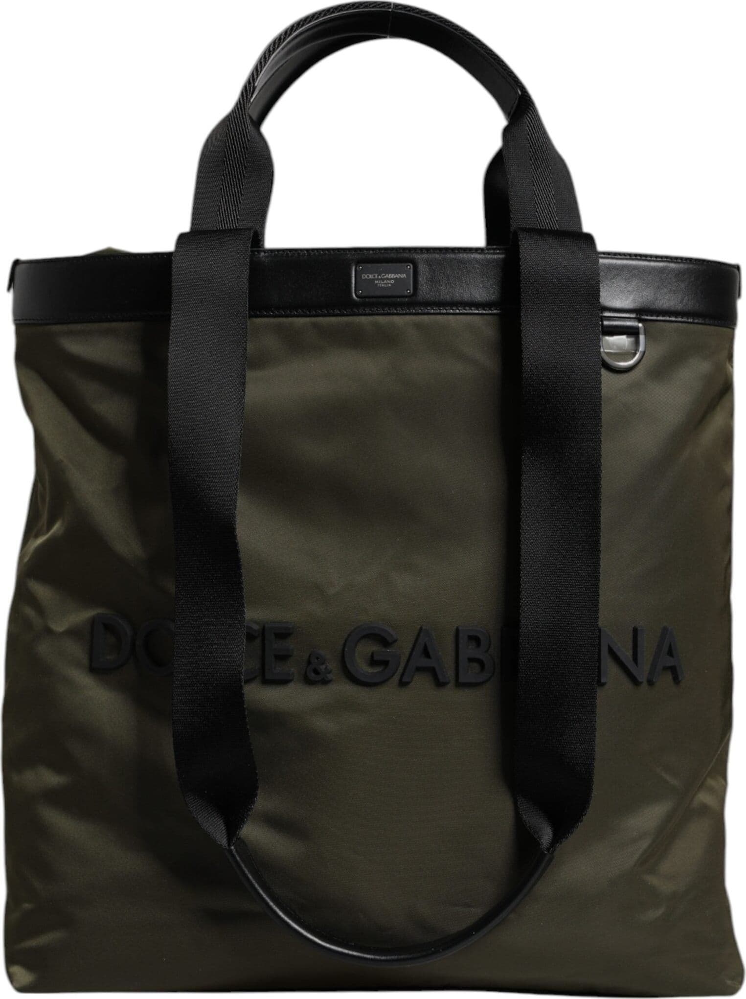 Dolce & Gabbana Military Green Nylon Shoulder Strap Tote Bag - 3