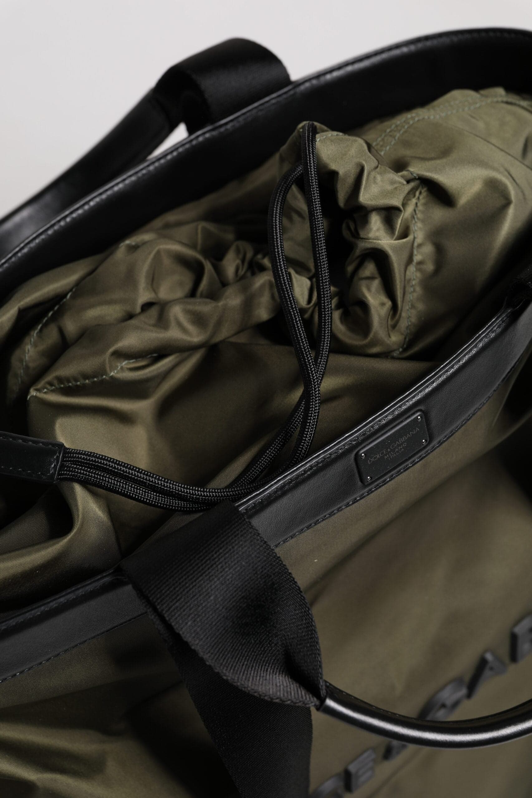 Dolce & Gabbana Military Green Nylon Shoulder Strap Tote Bag - 8