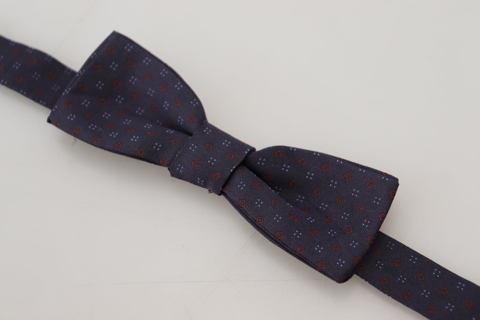Dolce & Gabbana Blue Pattern Silk Adjustable Neck Papillon Bow Tie - 3