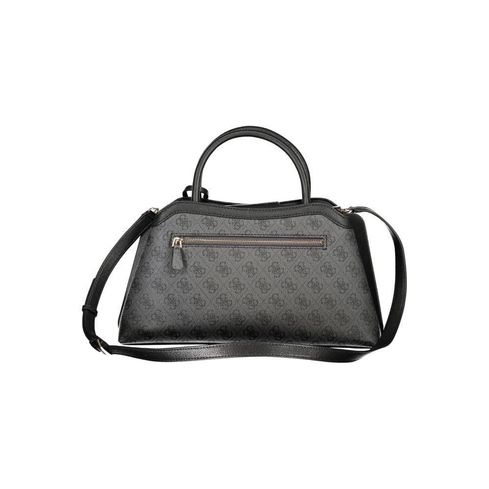 Guess Jeans Nero Poliuretano Women's Bag with Handles and Adjustable Strap - 2