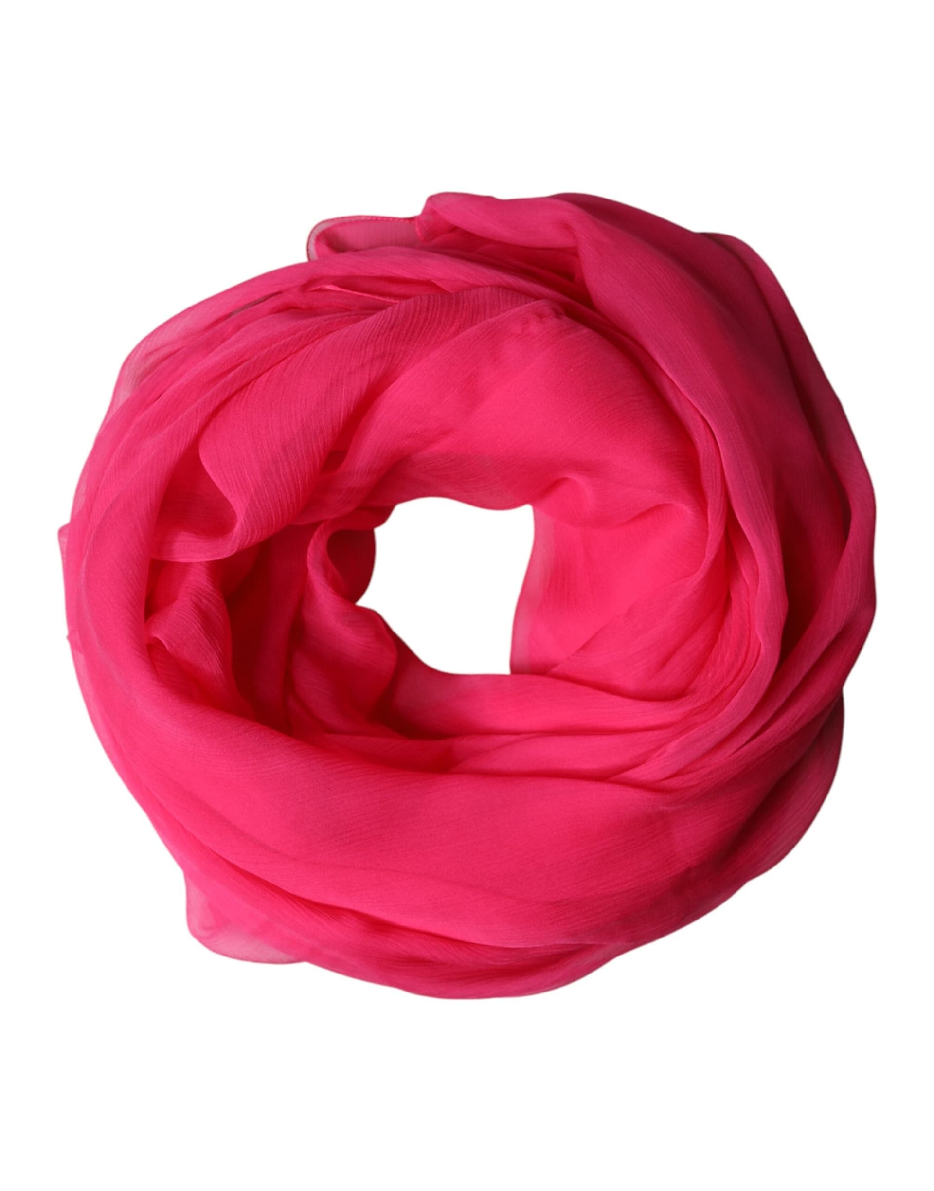 Dolce & Gabbana Pink Silk Stole Neck Wrap Shawl Men 174cm x 128.5cm Scarf - 2