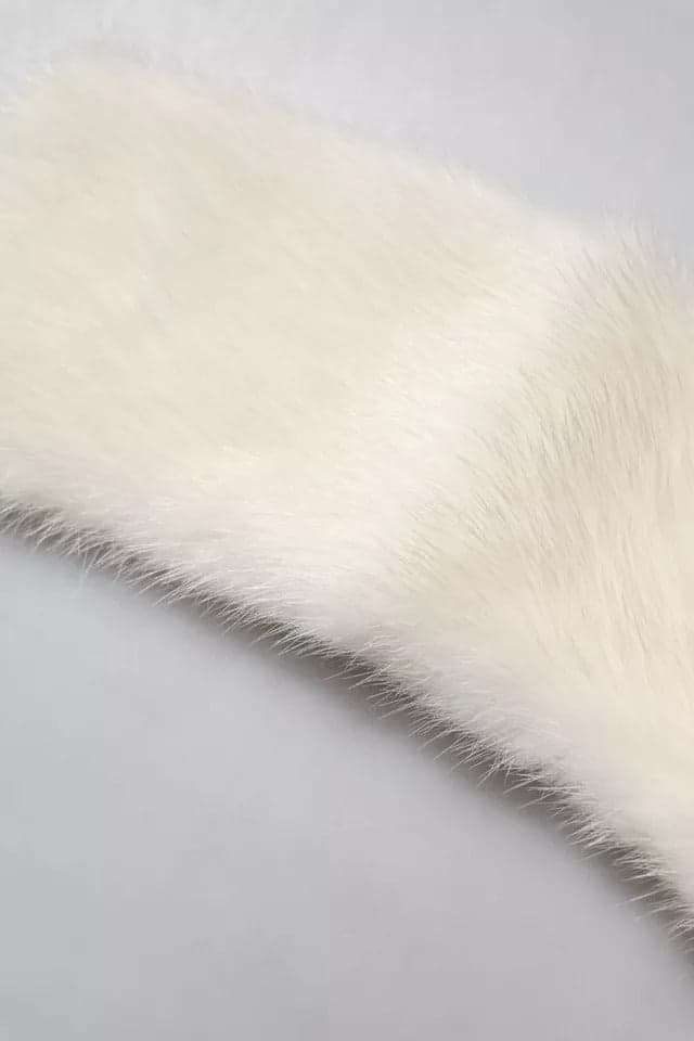 Dolce & Gabbana White Mink Fur Collar Women Neck Wrap Scarf - 2