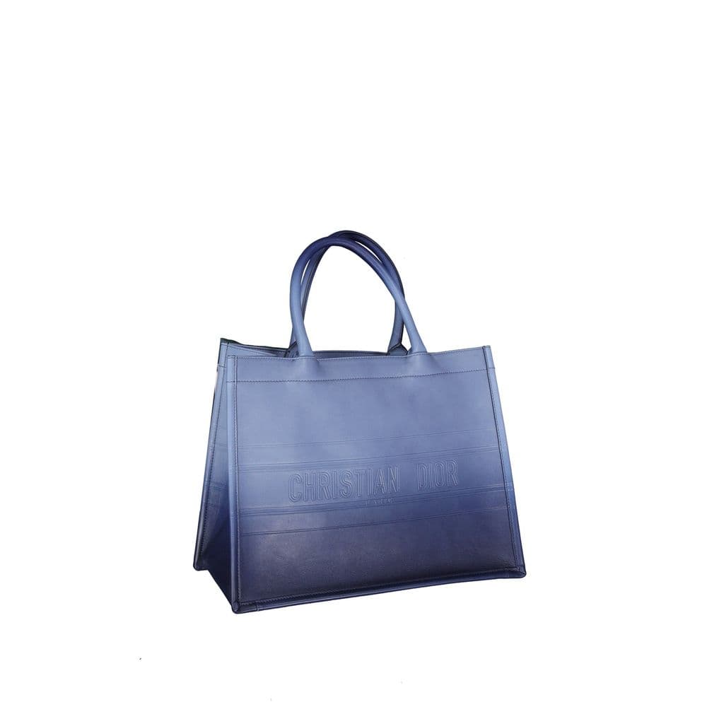 Dior Blue Calfskin Tote Bag - 2