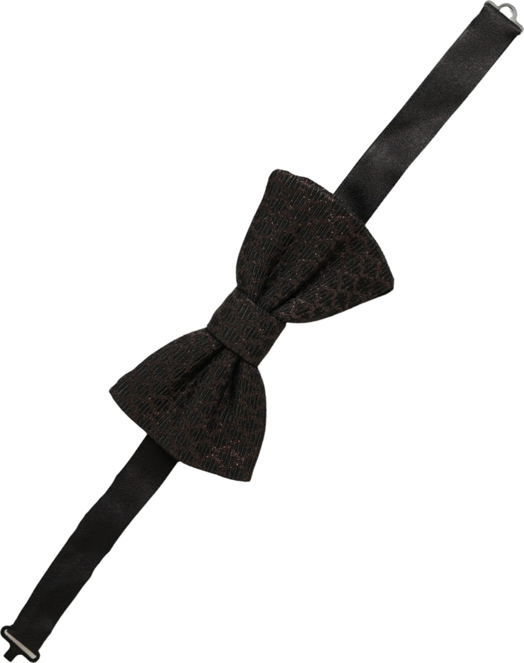 Dolce & Gabbana Men Brown 100% Silk Adjustable Neck Papillon Bow Tie - 3