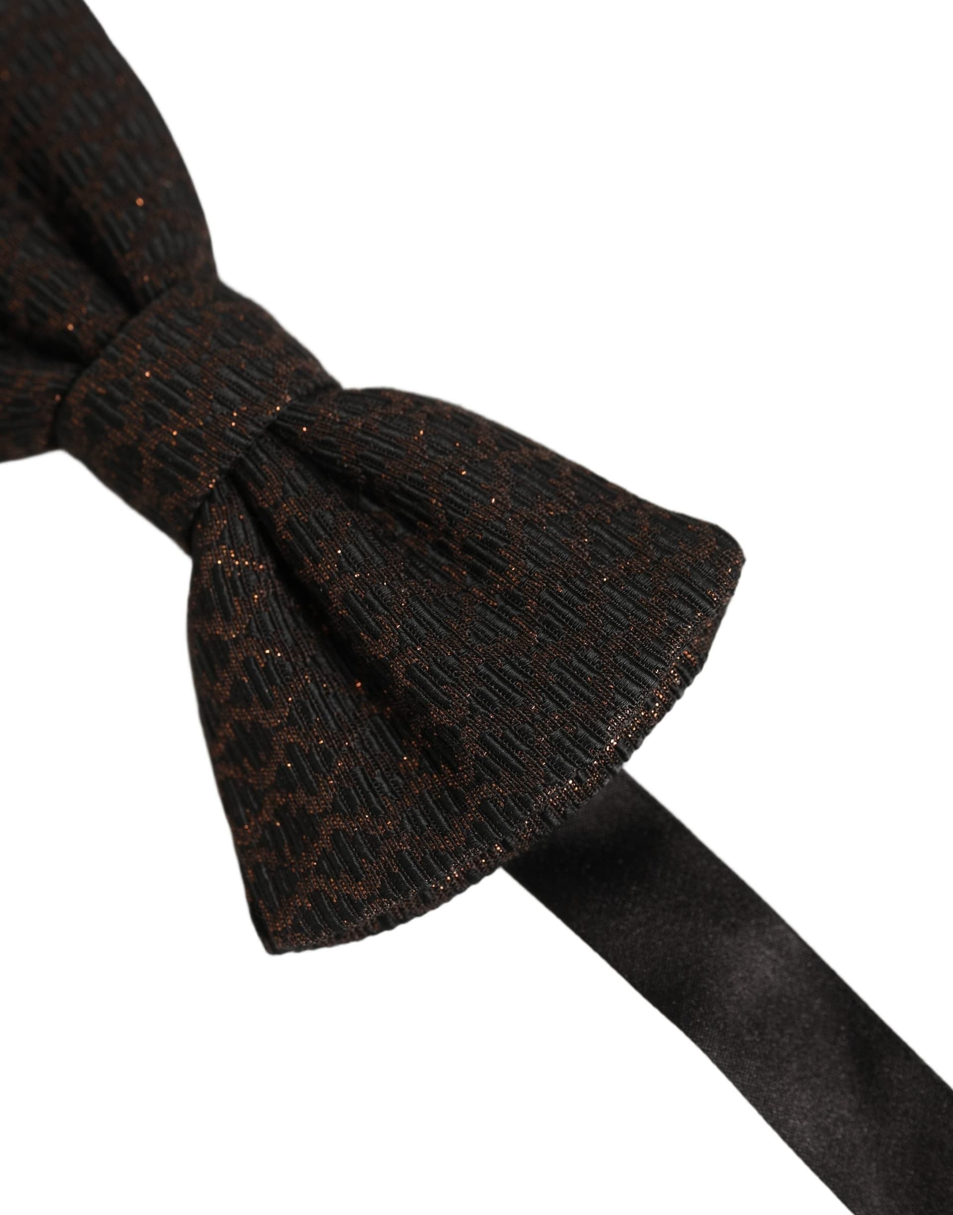 Dolce & Gabbana Men Brown 100% Silk Adjustable Neck Papillon Bow Tie - 4