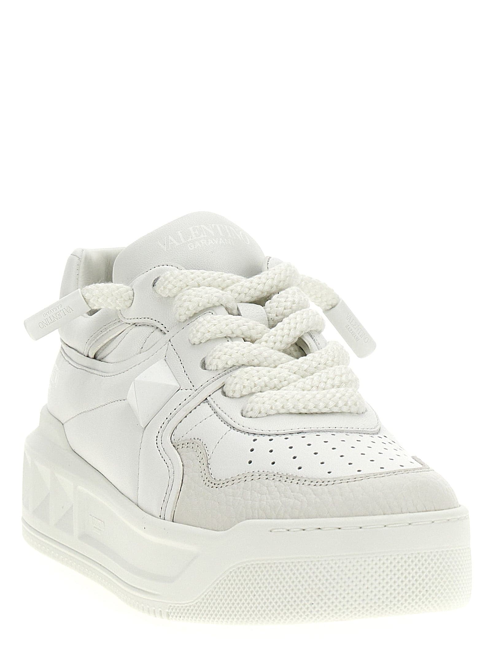 Valentino Garavani White Calfskin Chunky Sneakers - 2