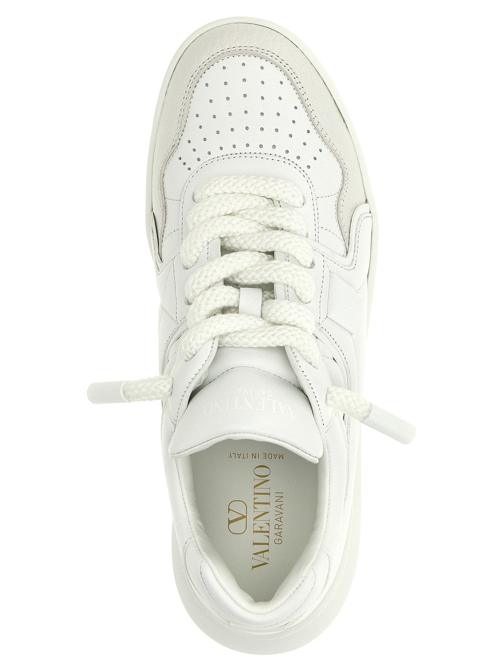 Valentino Garavani White Calfskin Chunky Sneakers - 4