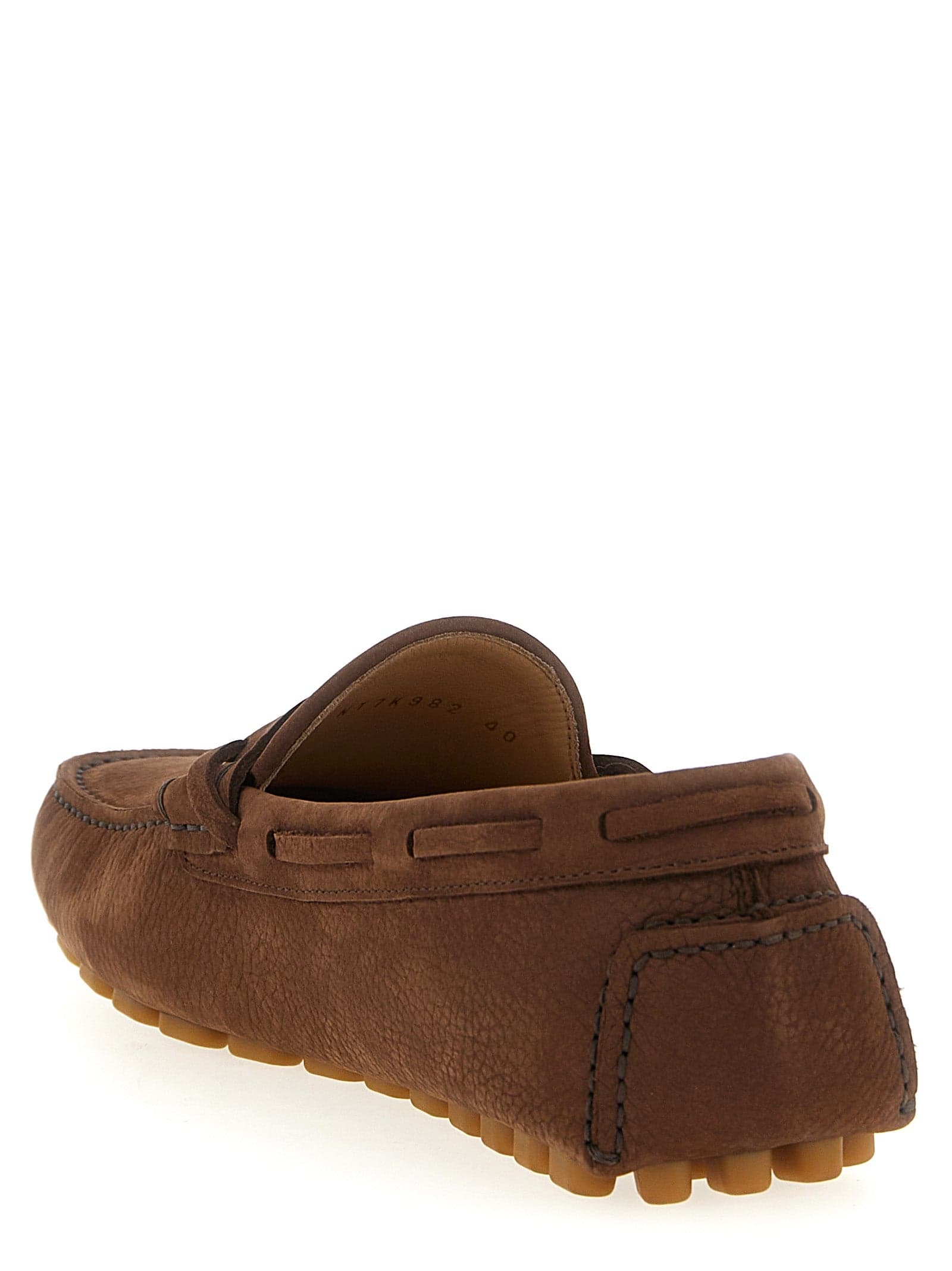Valentino Garavani Brown Calfskin Slip-On Loafers - 3