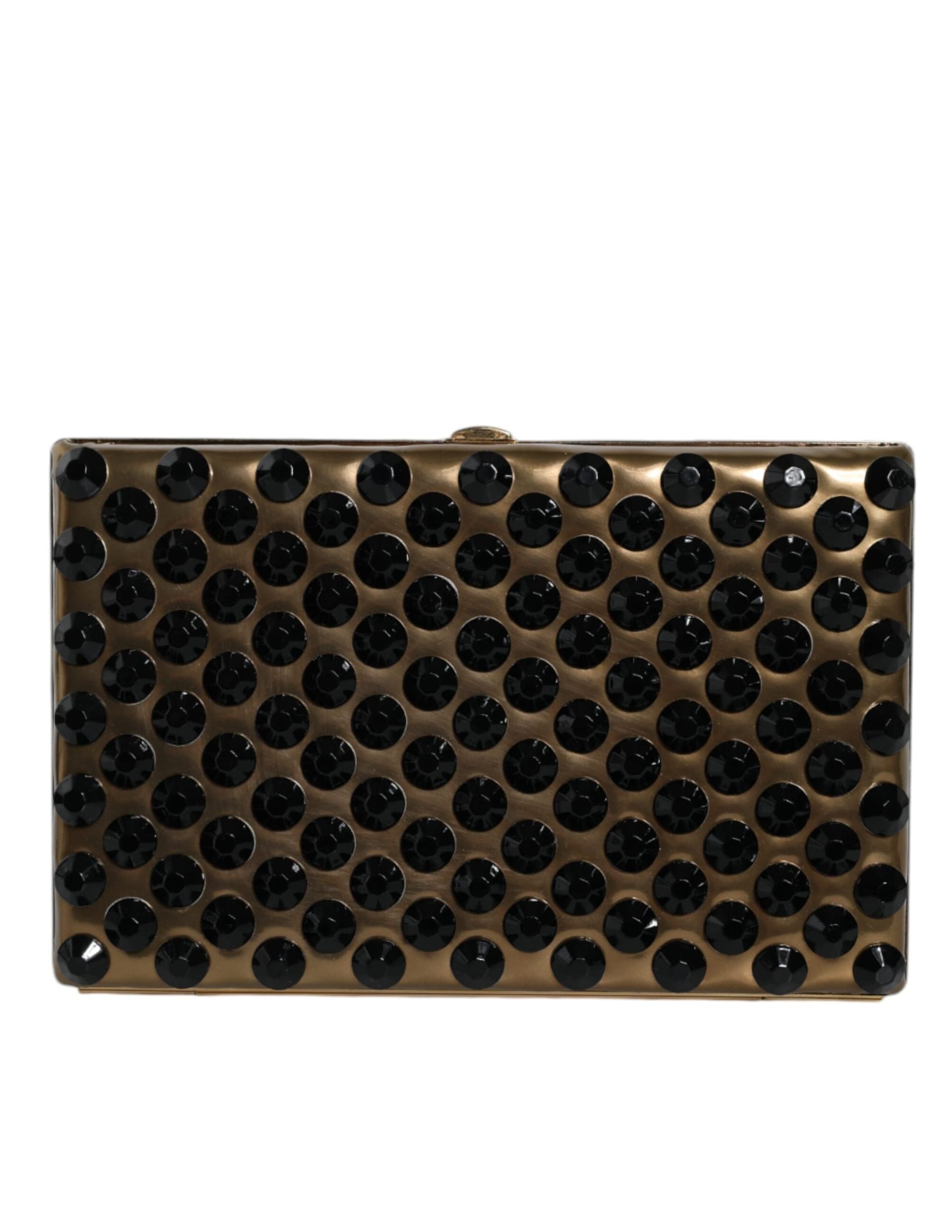 Dolce & Gabbana Gold Crystal Bifold Clutch Evening Party Women Purse Bag - 4