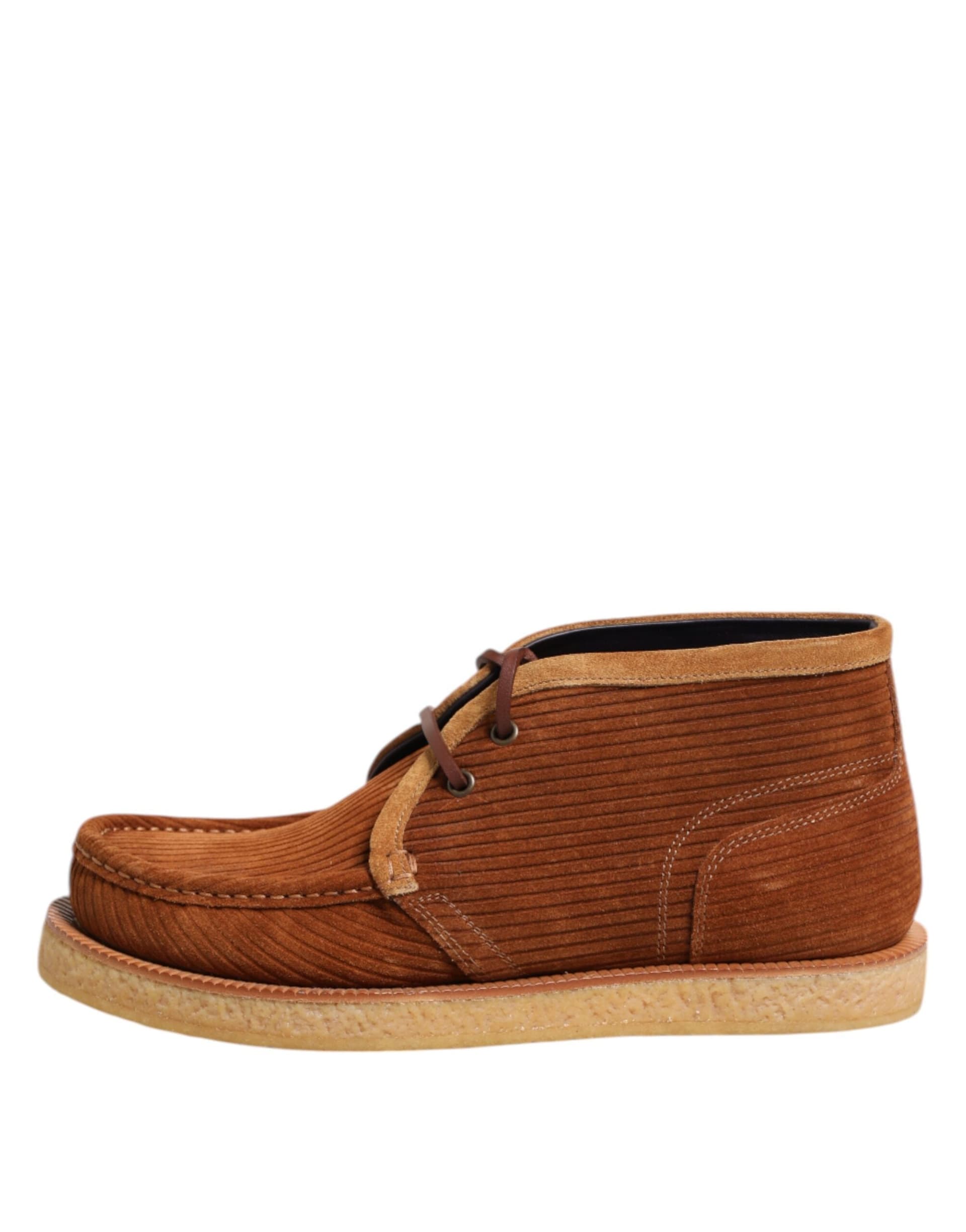 Dolce & Gabbana Brown Suede Nubuck Leather Desert Ankle Boots Shoes - 5