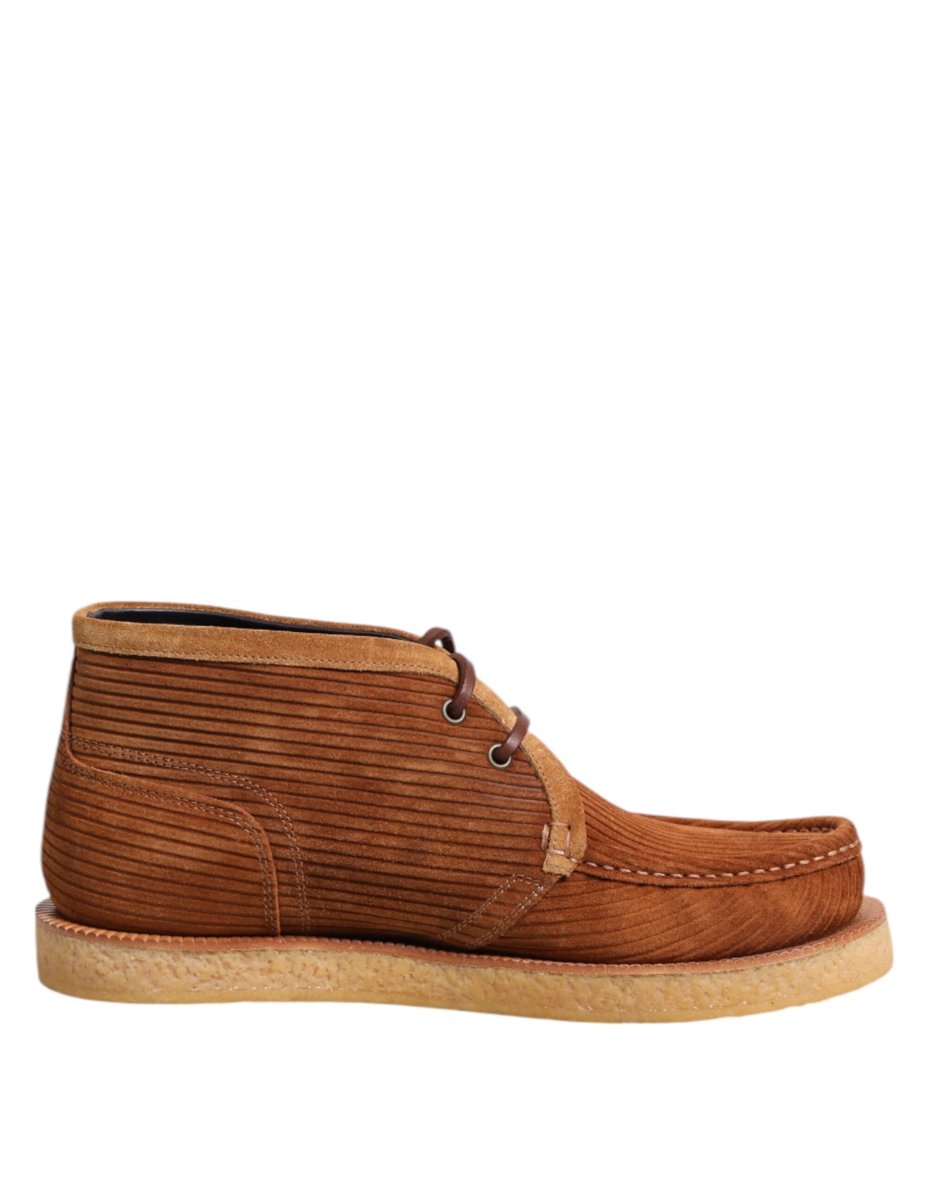 Dolce & Gabbana Brown Suede Nubuck Leather Desert Ankle Boots Shoes - 7