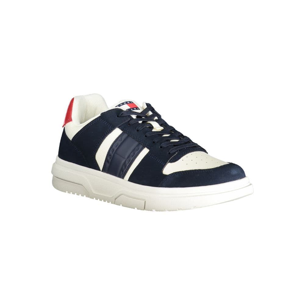 Tommy Hilfiger Blue Leather Men Sneaker - 2