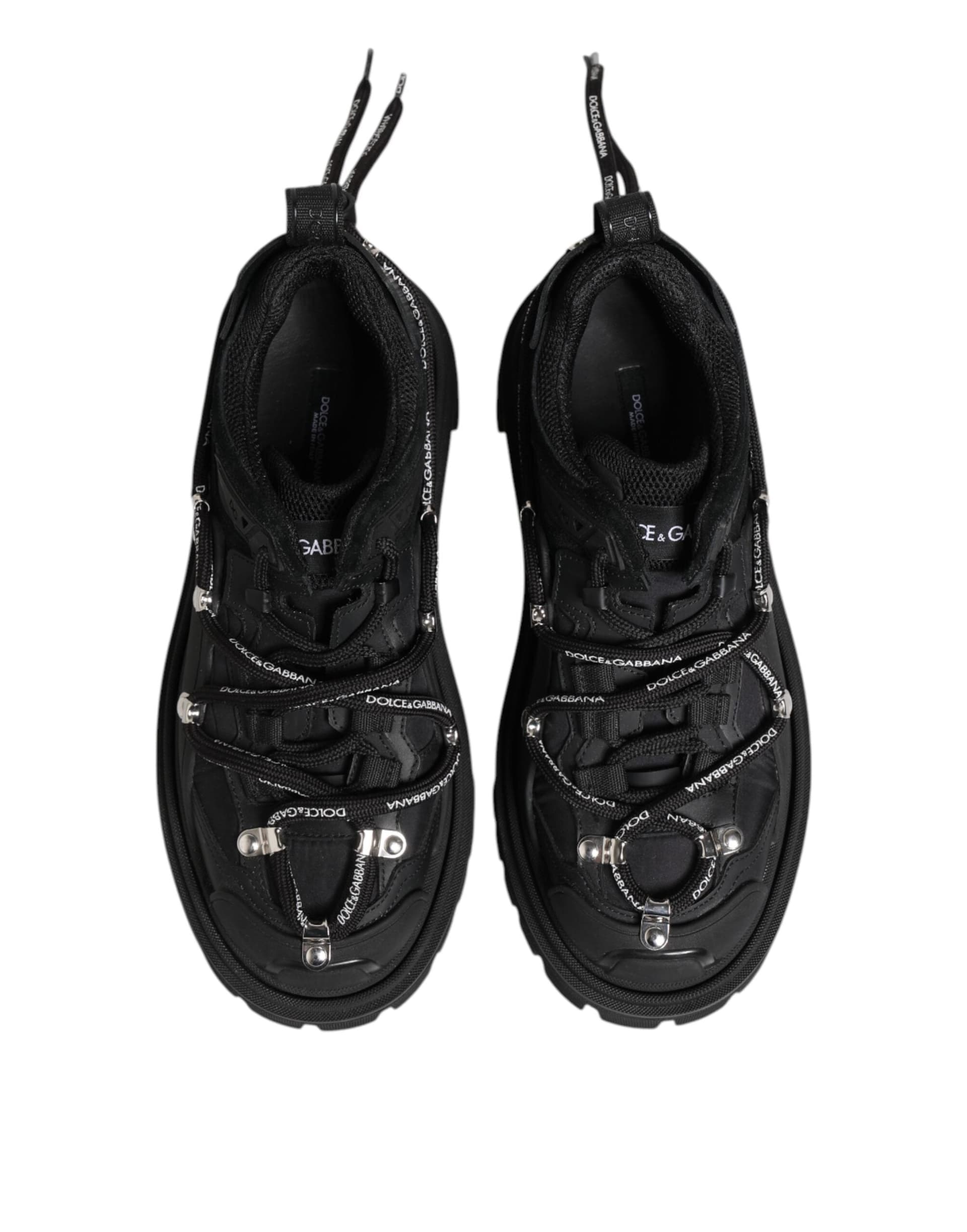 Dolce & Gabbana Black Low Top Lace Up Trekking Sneakers Shoes - 2