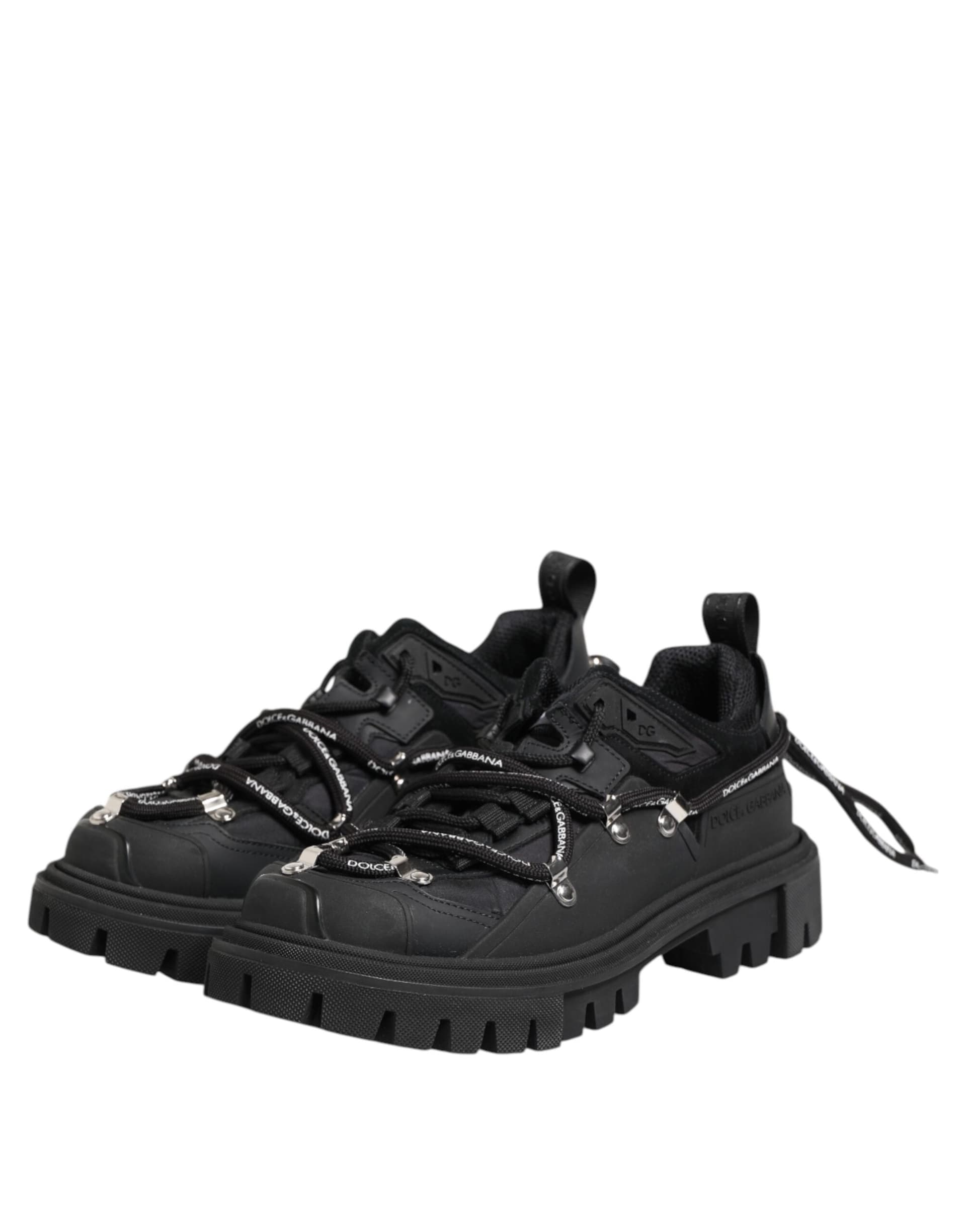 Dolce & Gabbana Black Low Top Lace Up Trekking Sneakers Shoes - 3
