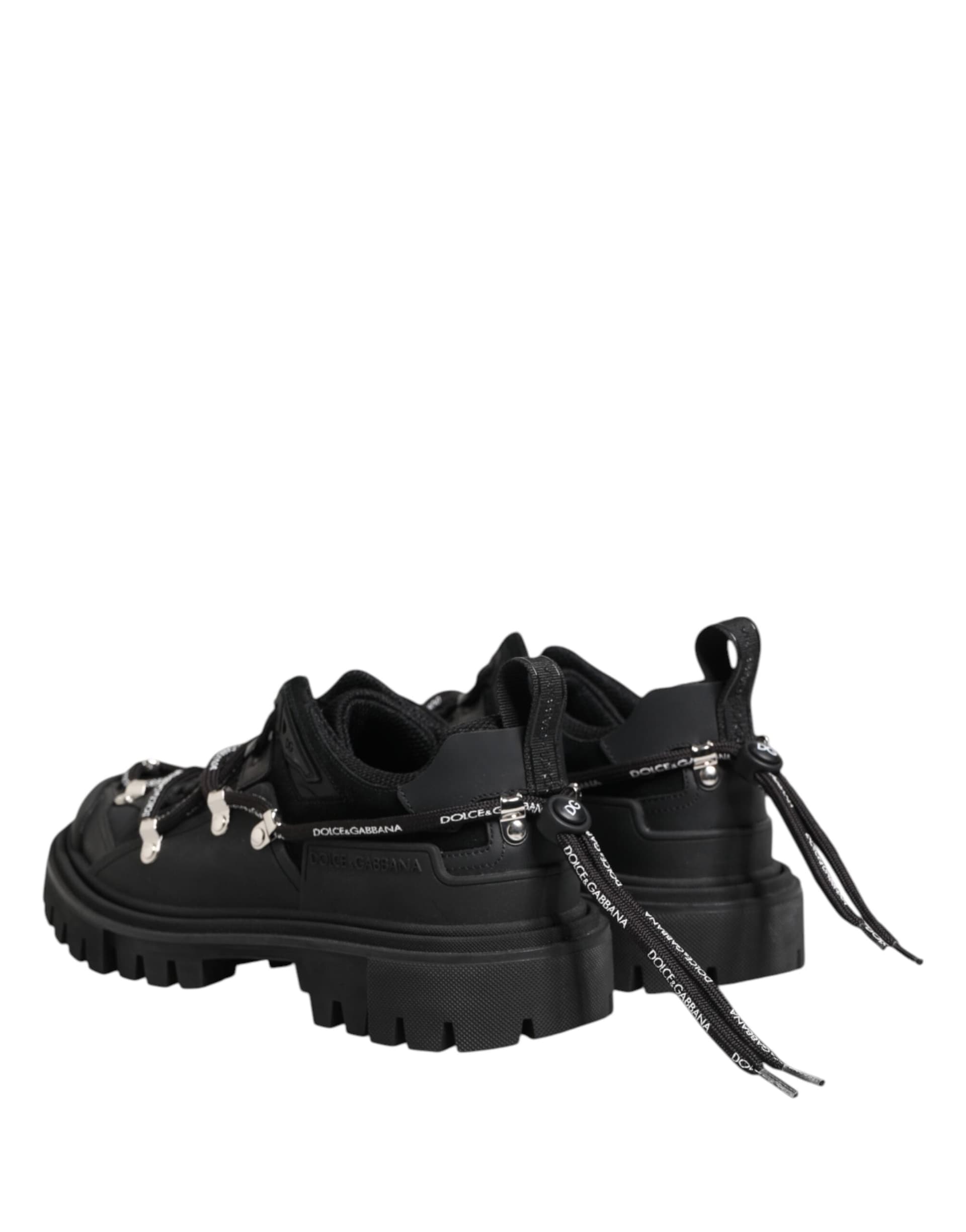 Dolce & Gabbana Black Low Top Lace Up Trekking Sneakers Shoes - 4
