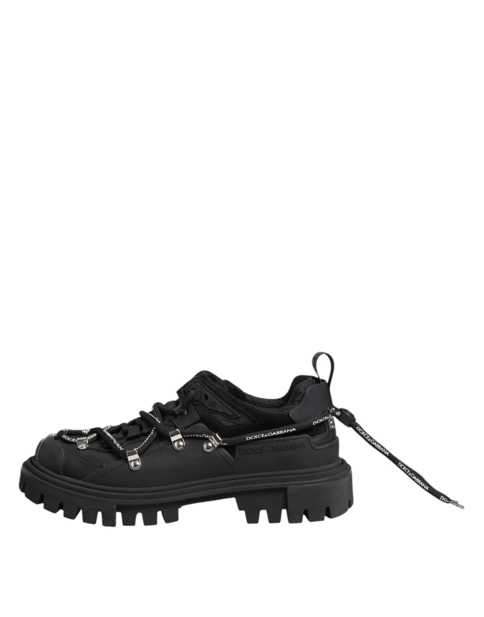 Dolce & Gabbana Black Low Top Lace Up Trekking Sneakers Shoes - 5