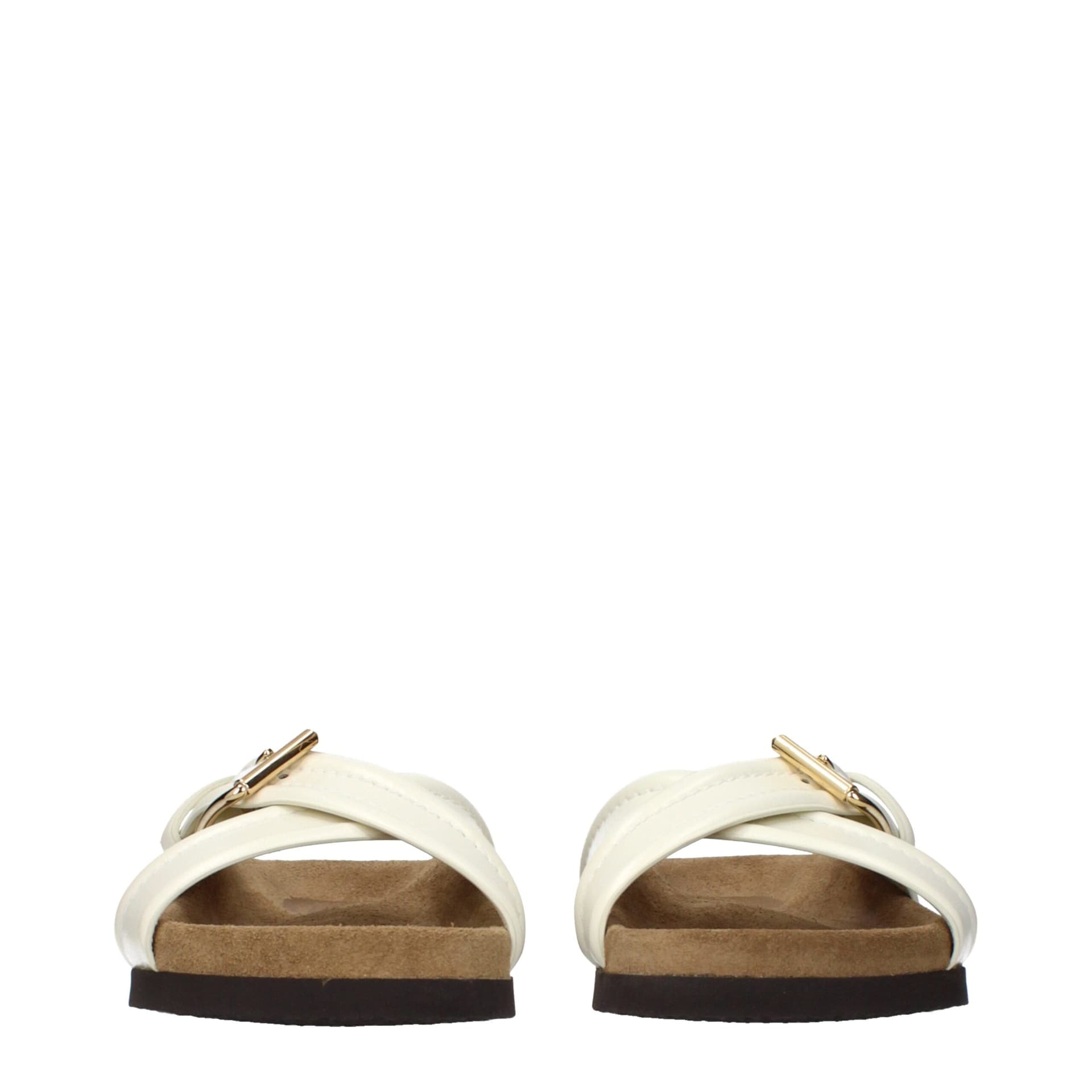 Valentino Garavani Beige Leather Slippers - 3