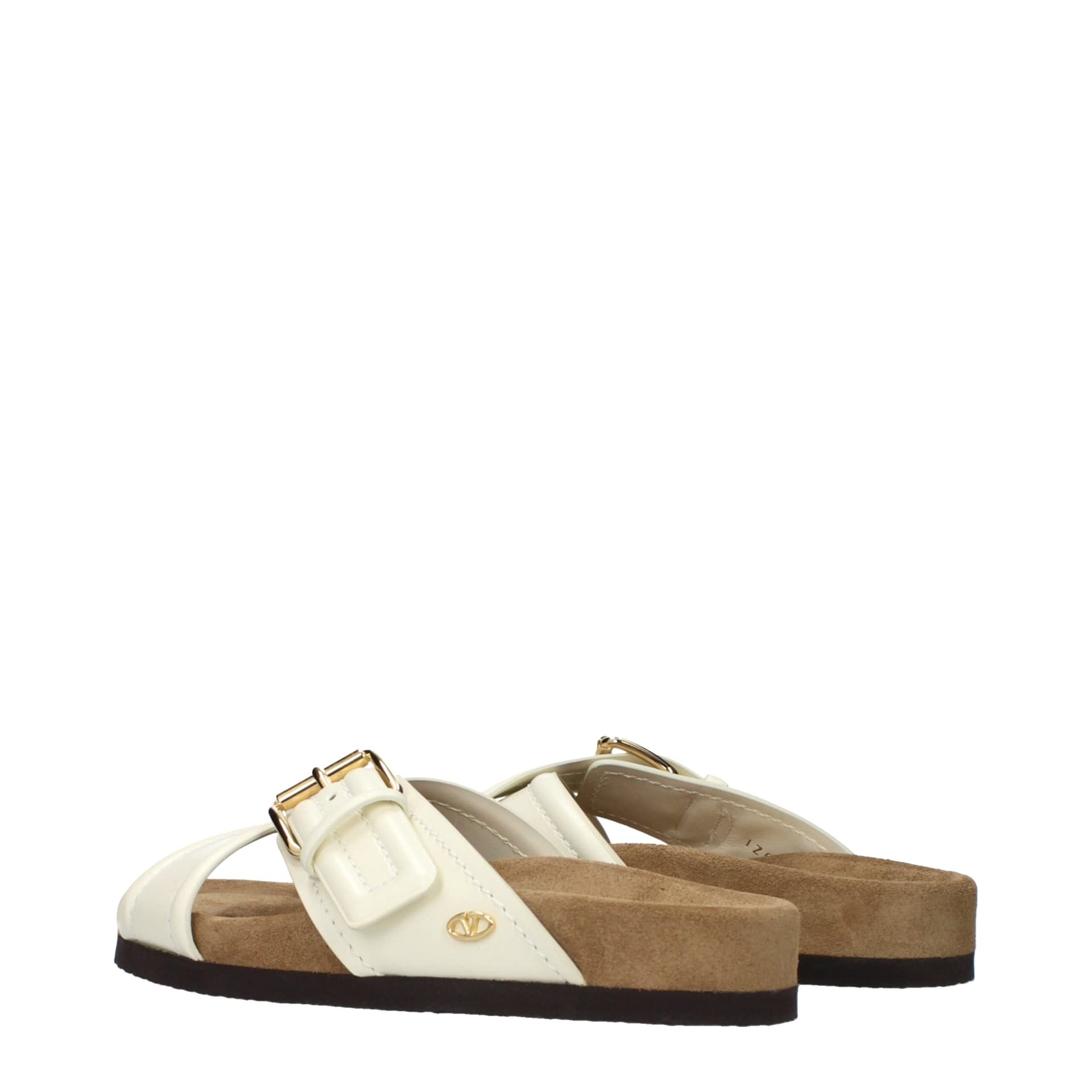 Valentino Garavani Beige Leather Slippers - 4