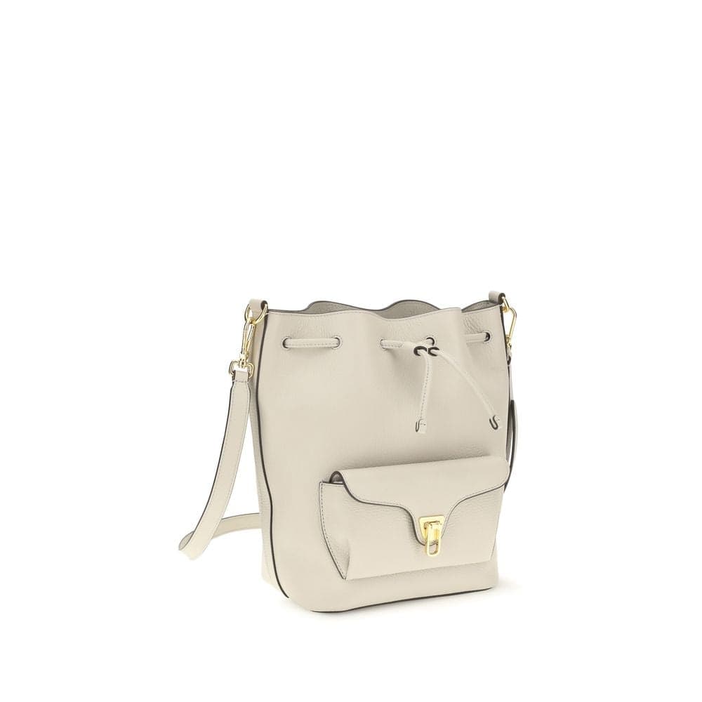Coccinelle Beige Calf Leather Bos Taurus Backet Bag - 2