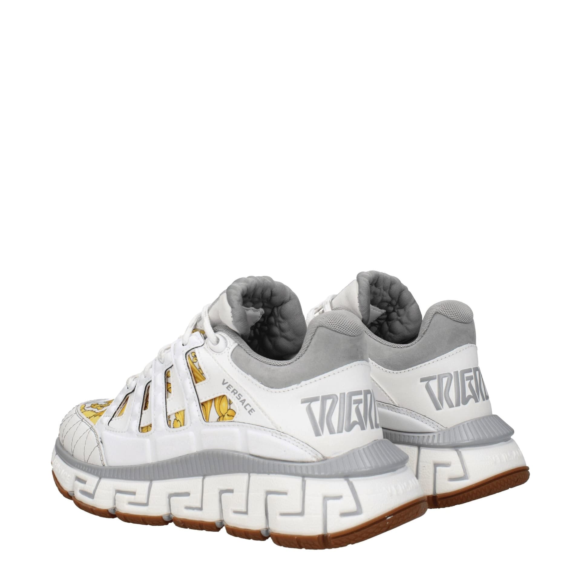 Versace White Fabric Athletic Sneakers - 4