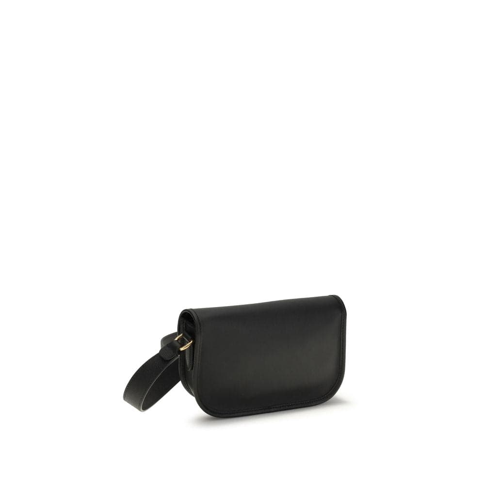 Valentino Garavani Black Calf Leather Bos Taurus Shoulder Bag - 3