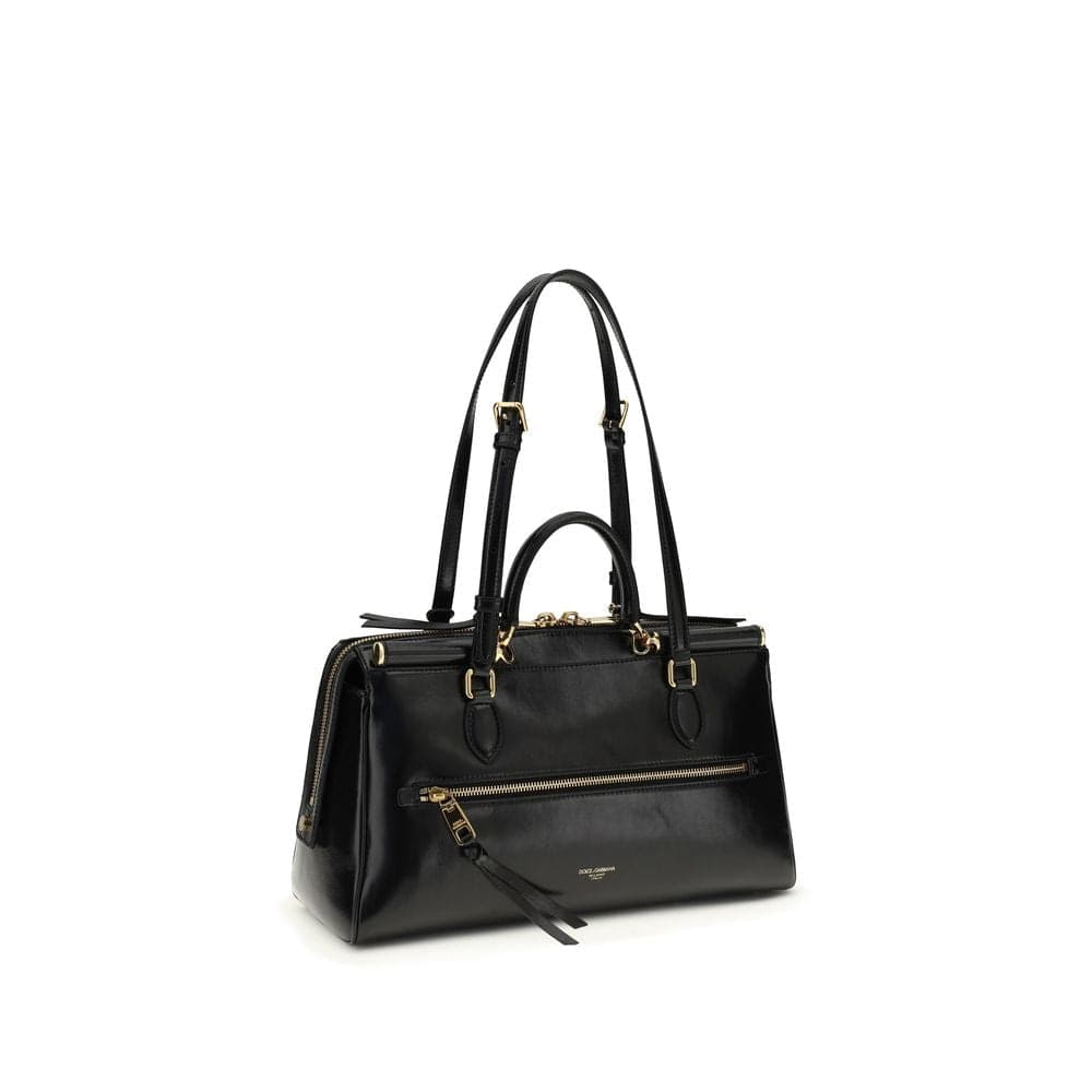 Dolce & Gabbana Black Calf Leather Bos Taurus Shoulder Bag - 3
