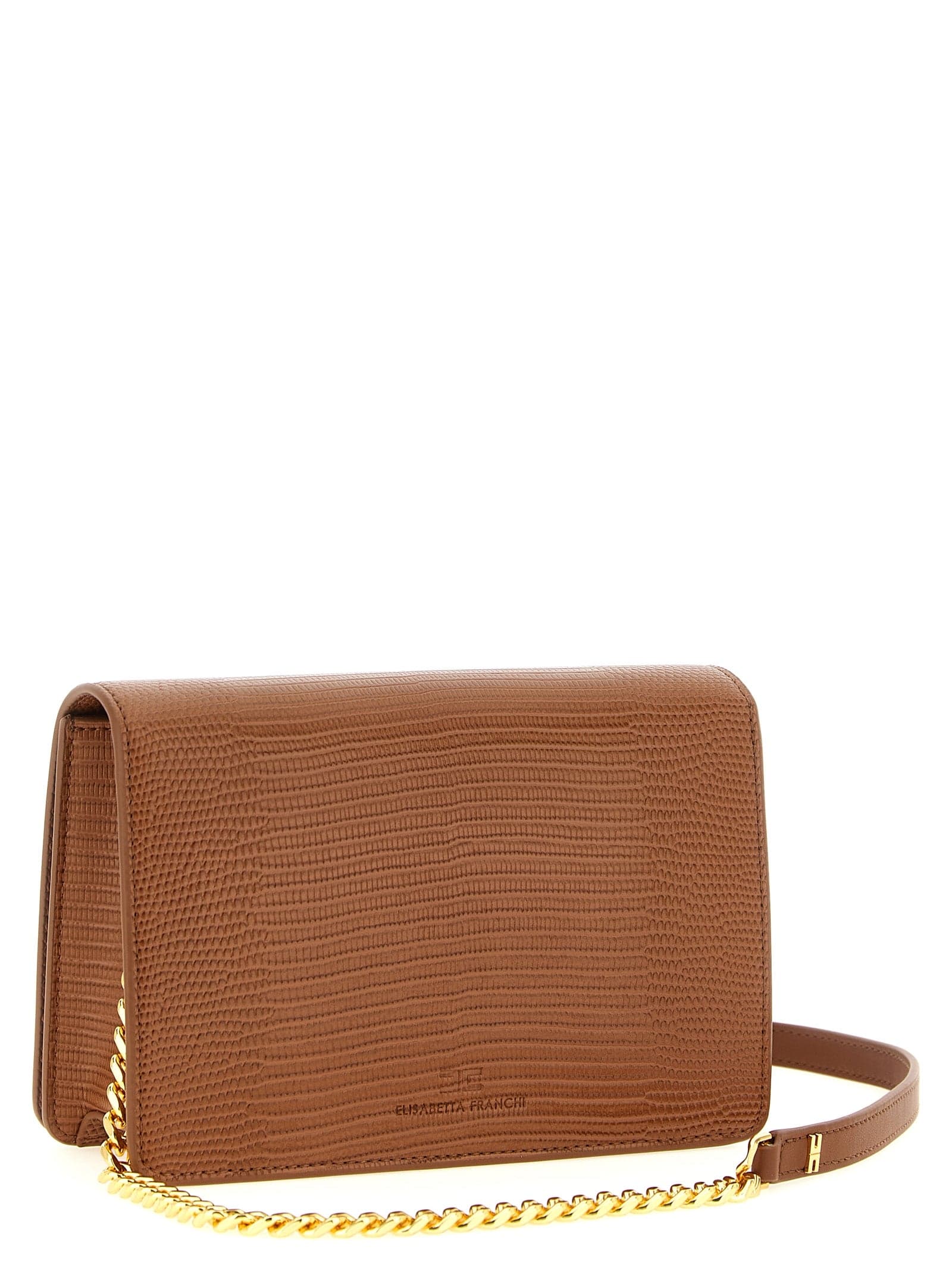 Elisabetta Franchi Brown Polyester Clutch Bag - 2