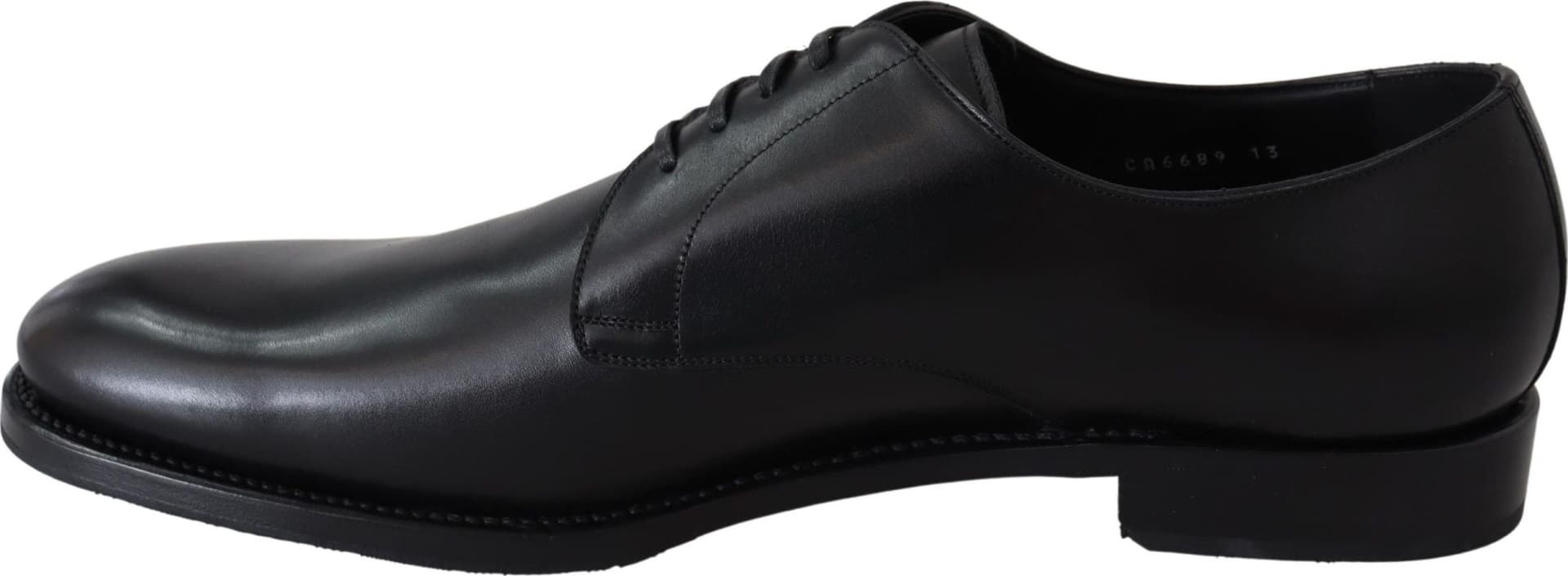 Dolce & Gabbana Black Leather SARTORIA Hand Made Shoes - 6