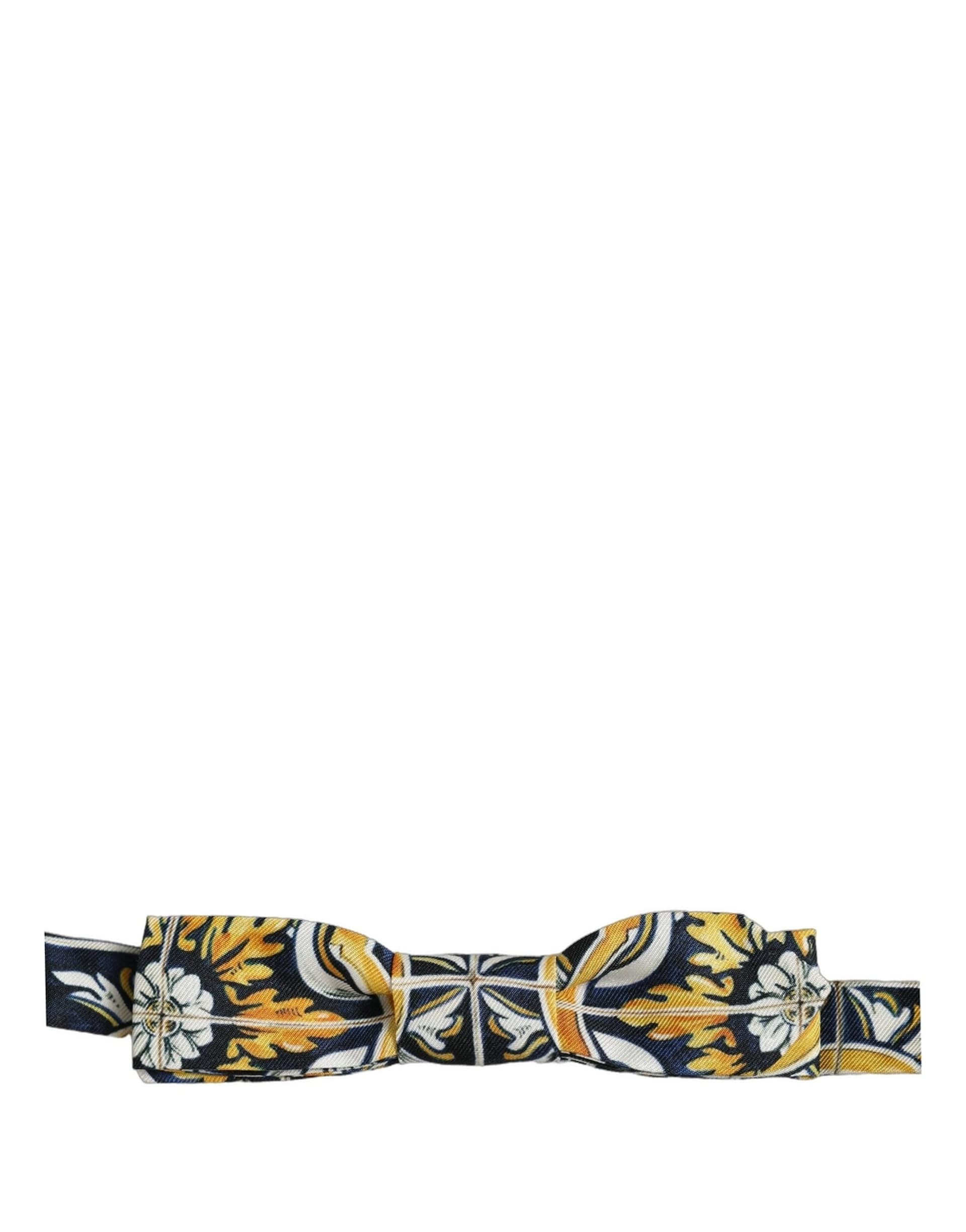 Dolce & Gabbana Multicolor Damask Style Adjustable Neck Papillon Bow Tie - 2