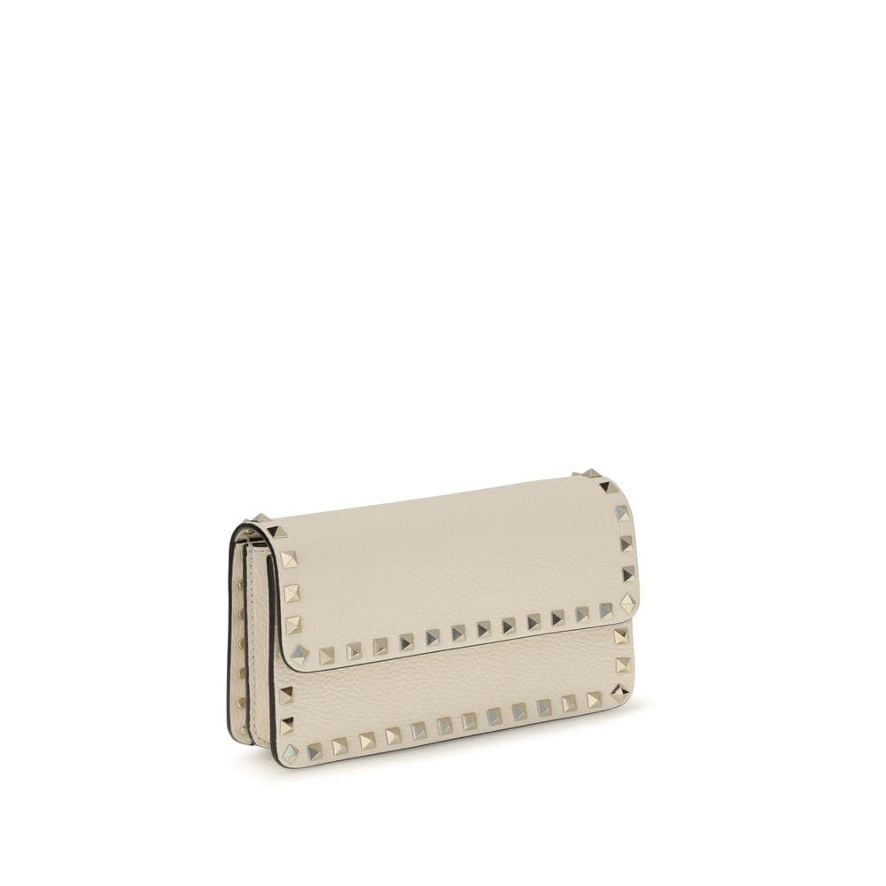 Valentino Garavani Beige Calf Leather Bos Taurus Wallet - 2