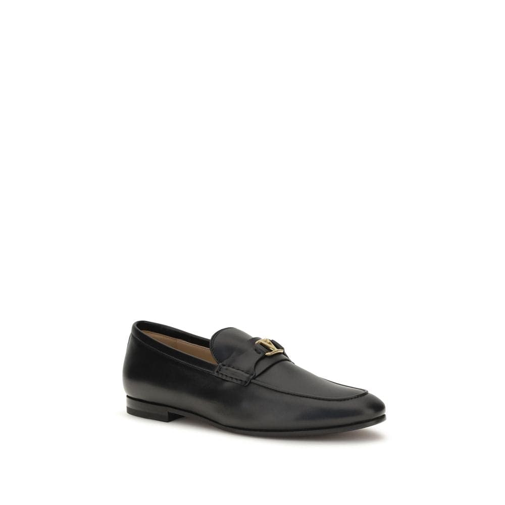 Valentino Garavani Black Calf Leather Bos Taurus Slip-On Loafers - 2