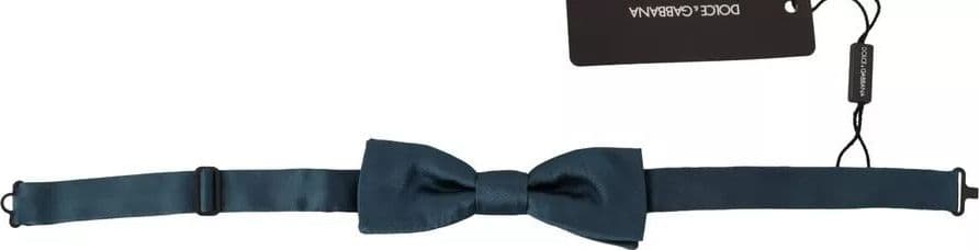 Dolce & Gabbana Blue 100% Silk Adjustable Neck Bow Tie Mens - 3