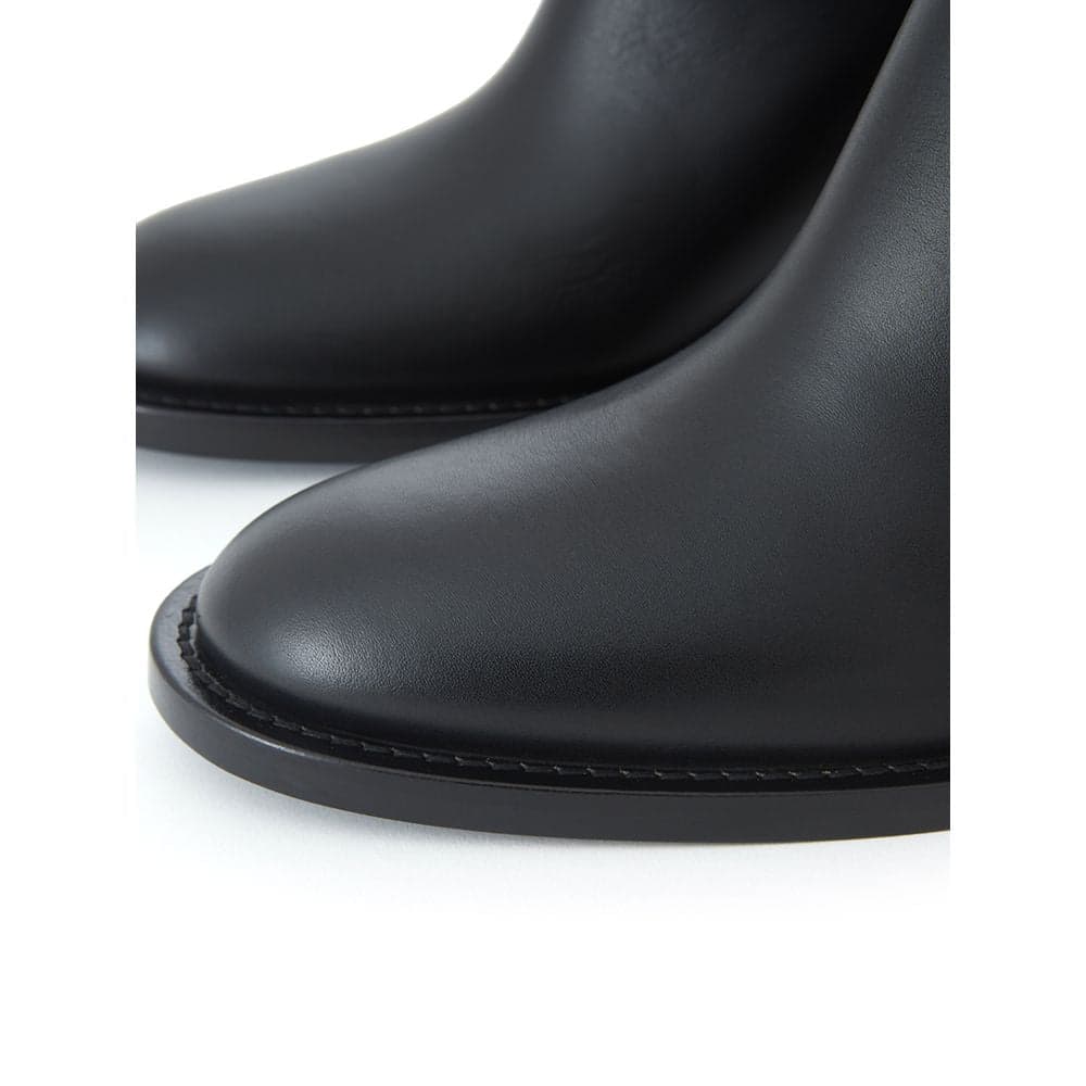 Burberry Black Leather Ankle Boots - 4