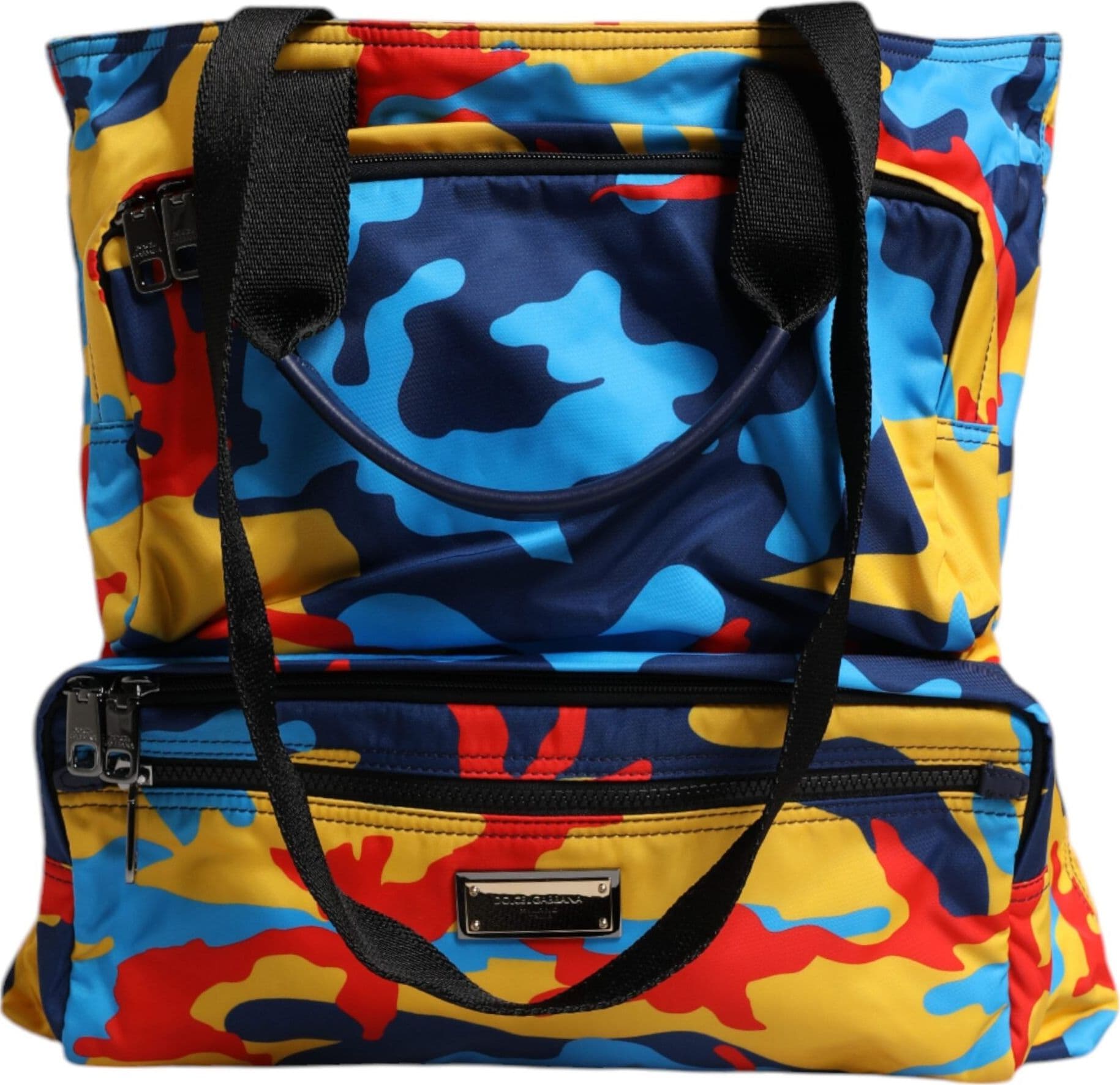 Dolce & Gabbana Multicolor Camouflage Nylon Shopping Tote Bag - 2