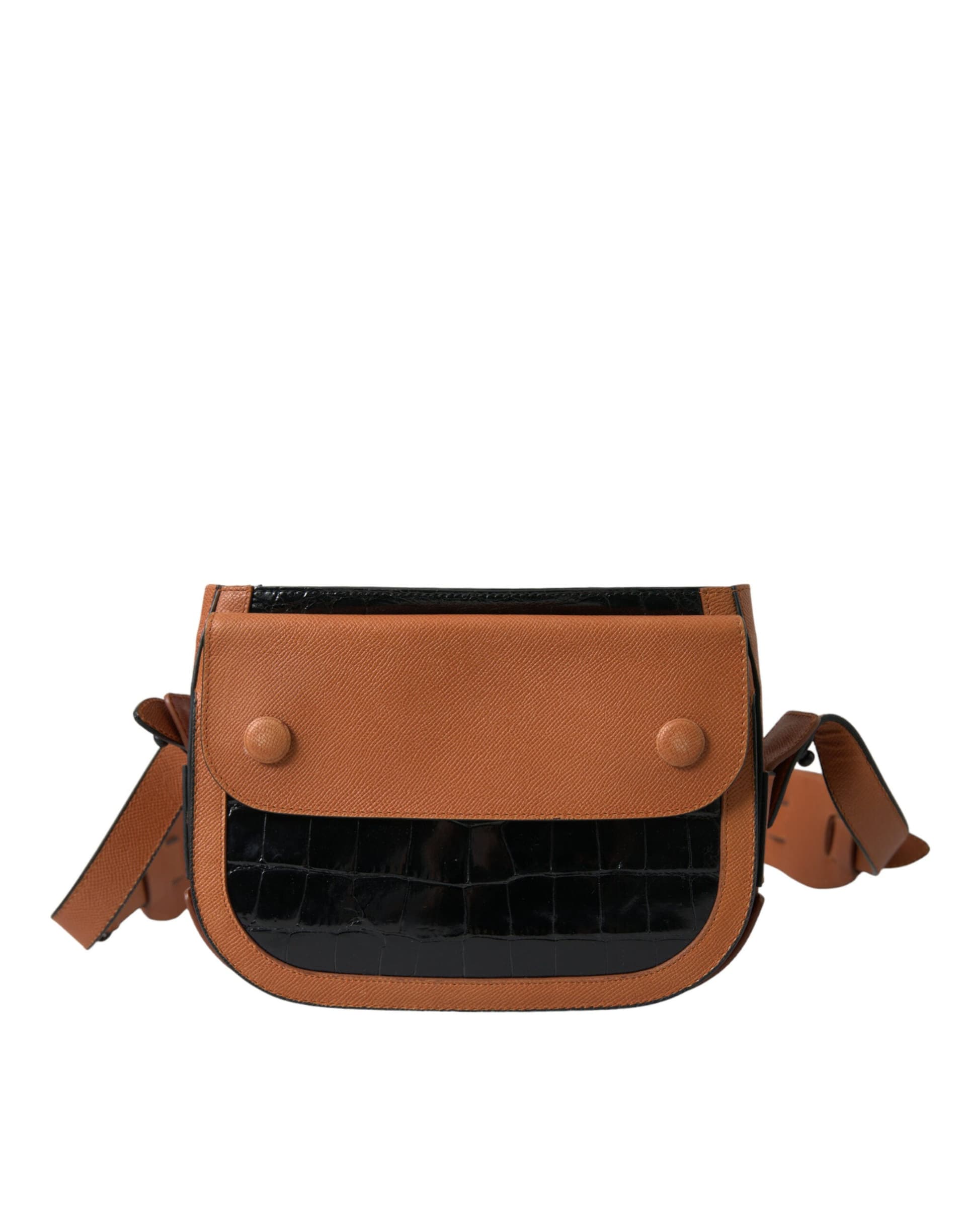 Balenciaga Black Brown Exotic Skin Leather Shoulder Camera Purse Bag - 4