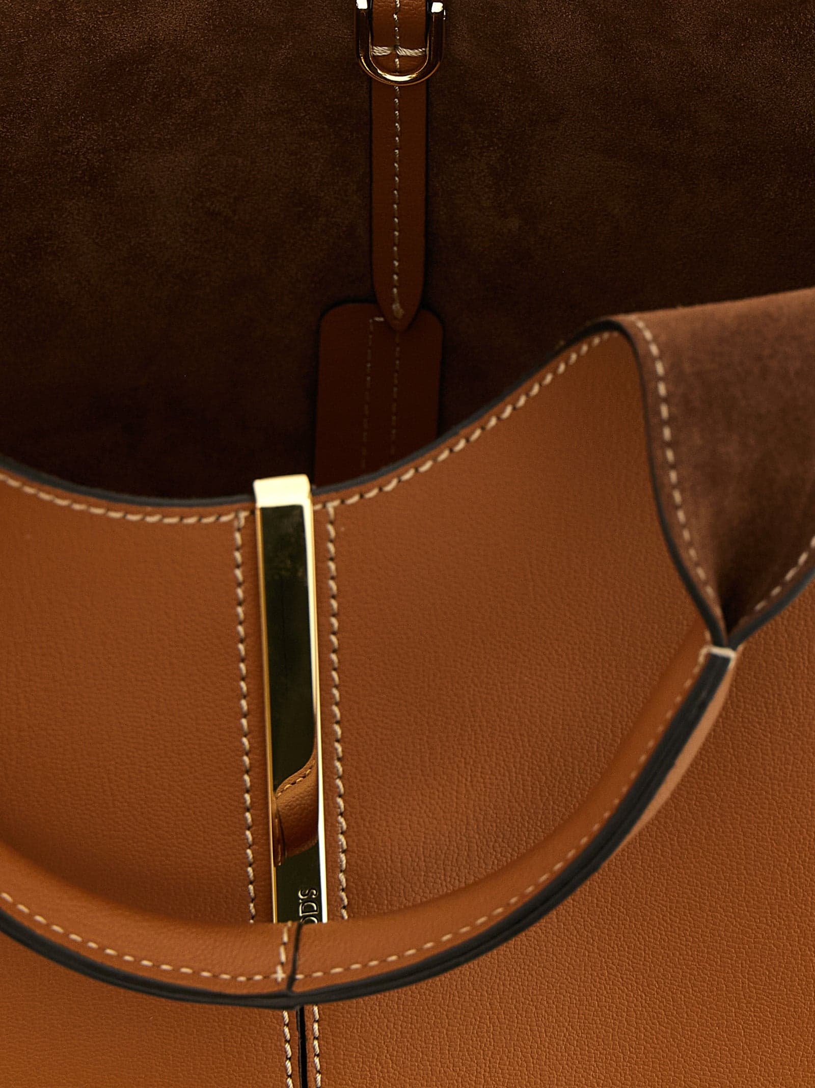 Tod's Brown Calfskin Tote Bag - 4