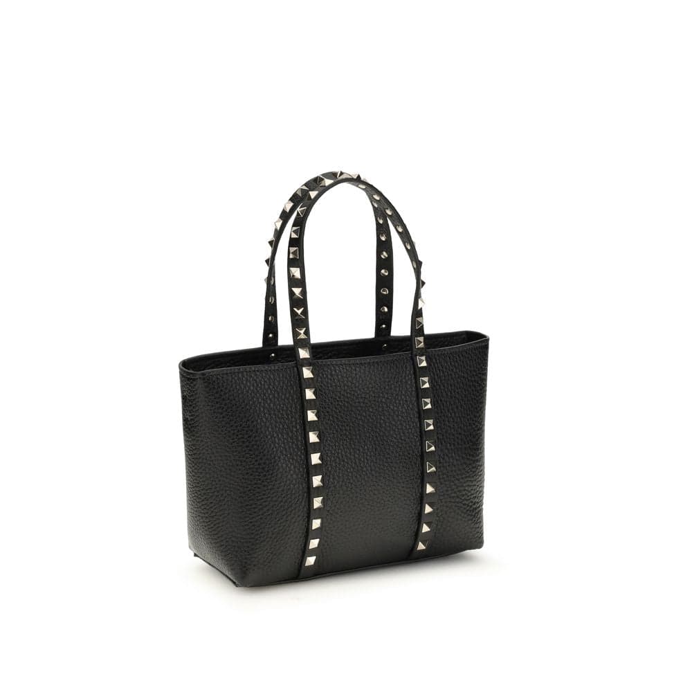 Valentino Garavani Black Calf Leather Bos Taurus Shoulder Bag - 2