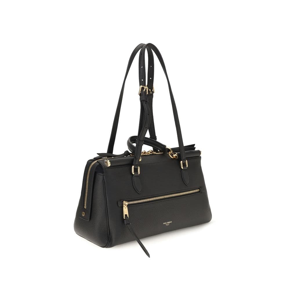 Dolce & Gabbana Black Calf Leather Bos Taurus Shoulder Bag - 3