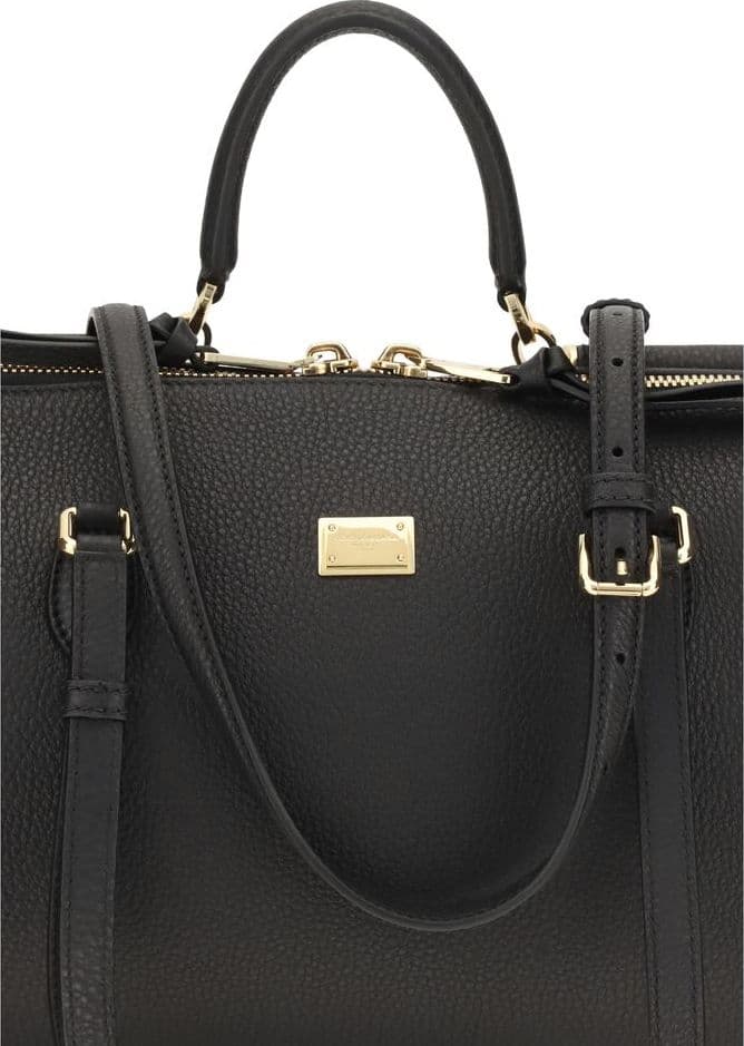 Dolce & Gabbana Black Calf Leather Bos Taurus Shoulder Bag - 4