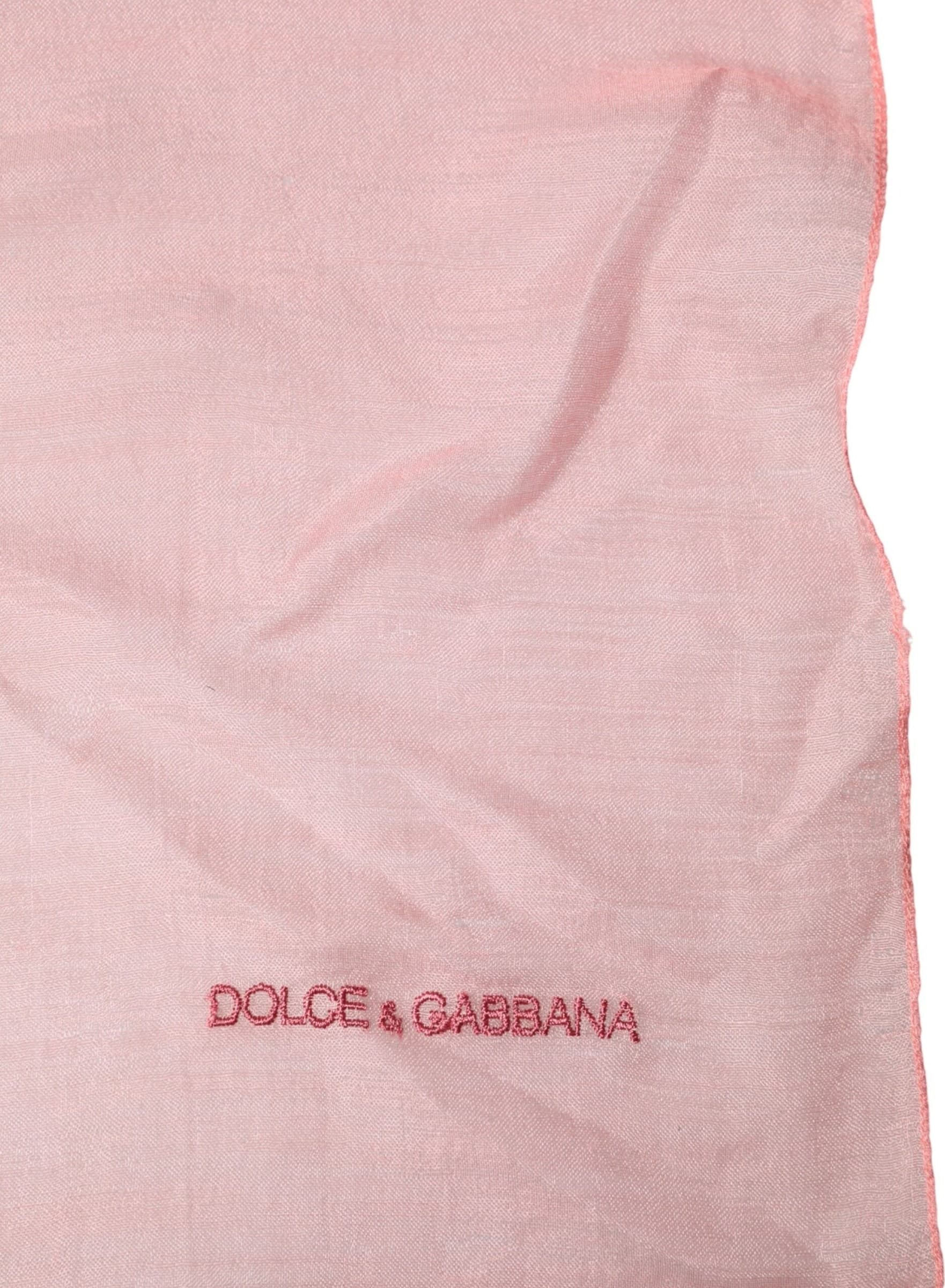 Dolce & Gabbana Light Pink Cashmere Neck Wrap Shawl Scarf - 2