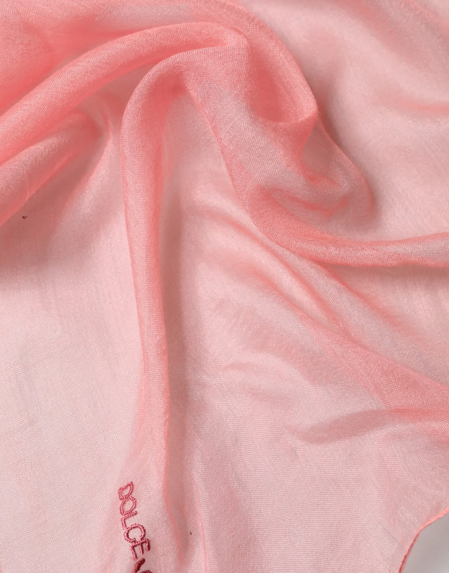 Dolce & Gabbana Light Pink Cashmere Neck Wrap Shawl Scarf - 3