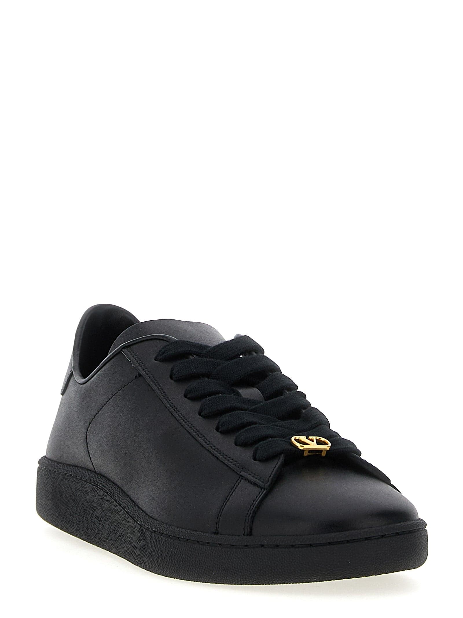 Valentino Garavani Black Calfskin Low Top Sneakers - 2