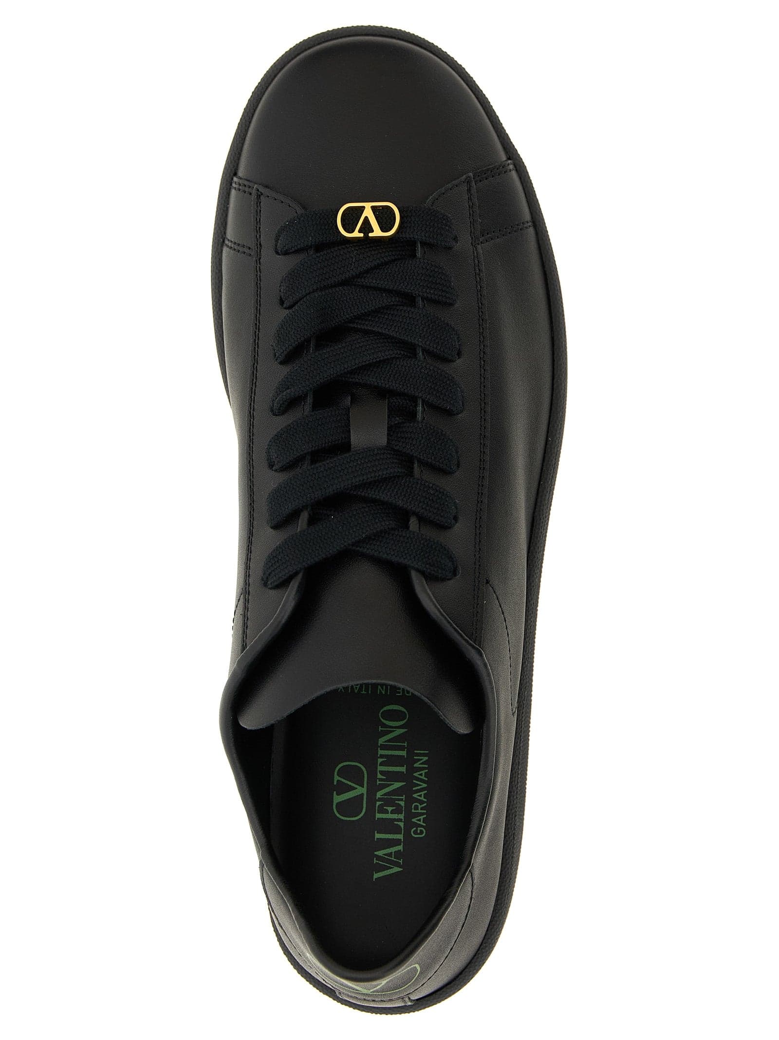 Valentino Garavani Black Calfskin Low Top Sneakers - 4