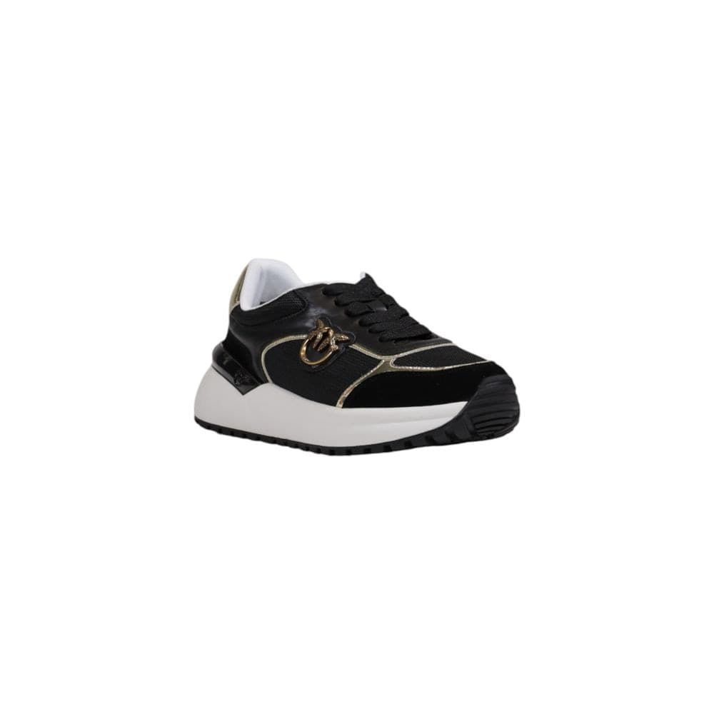 PINKO Black Leather Low Top Sneakers - 2