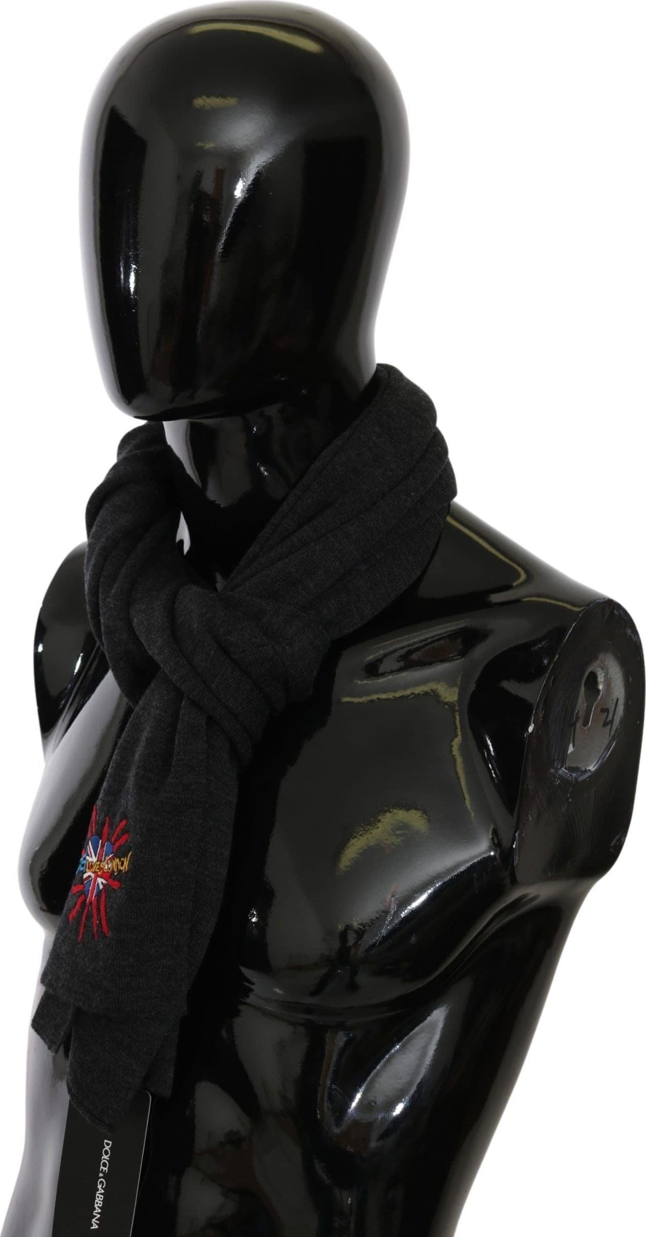 Dolce & Gabbana Gray #DGLovesLondon Wool Wrap Wool Scarf - 4