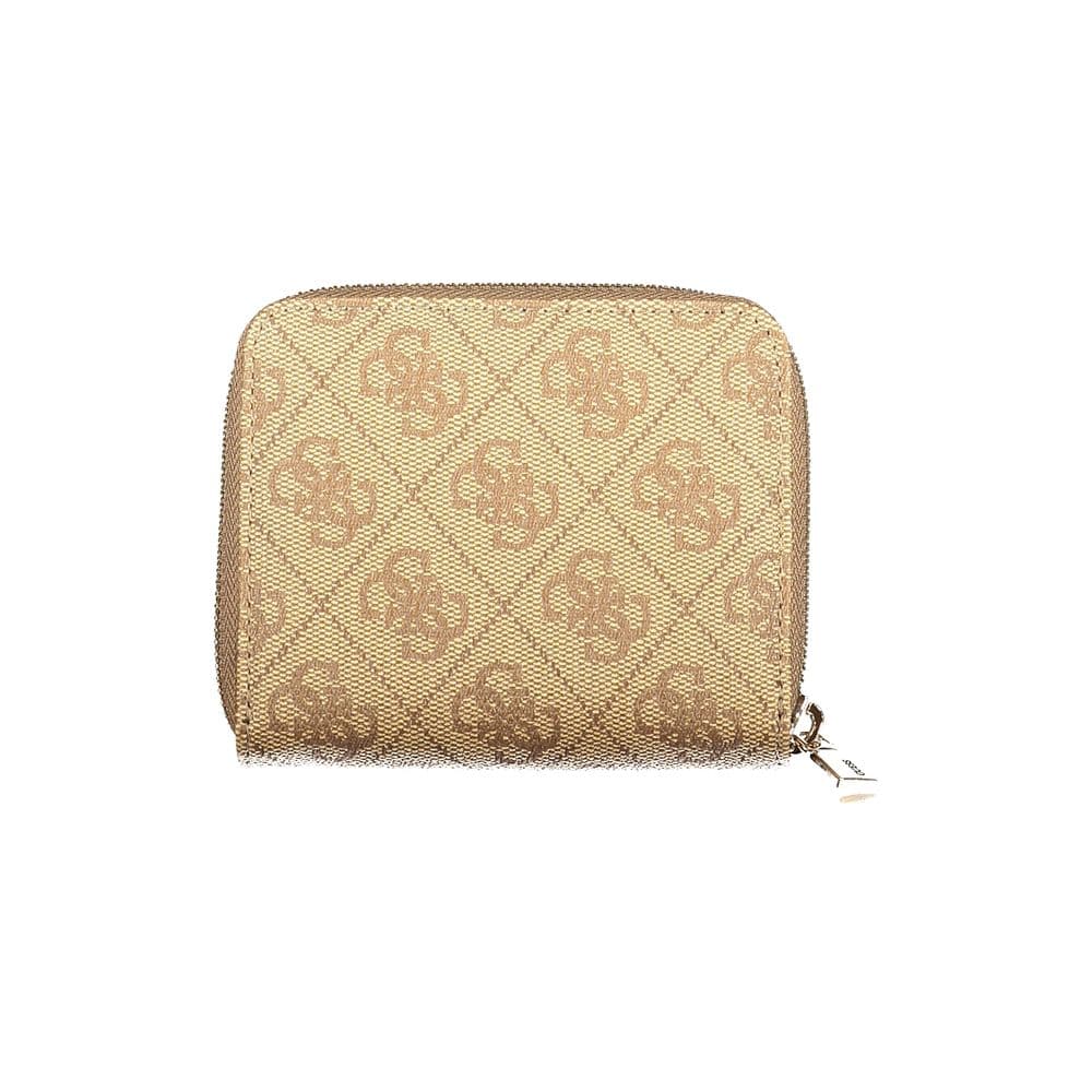 Guess Jeans Beige Polyurethane Women Wallet - 2