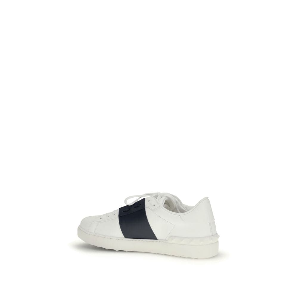 Valentino Garavani Blue Calf Leather Bos Taurus Low Top Sneakers - 3