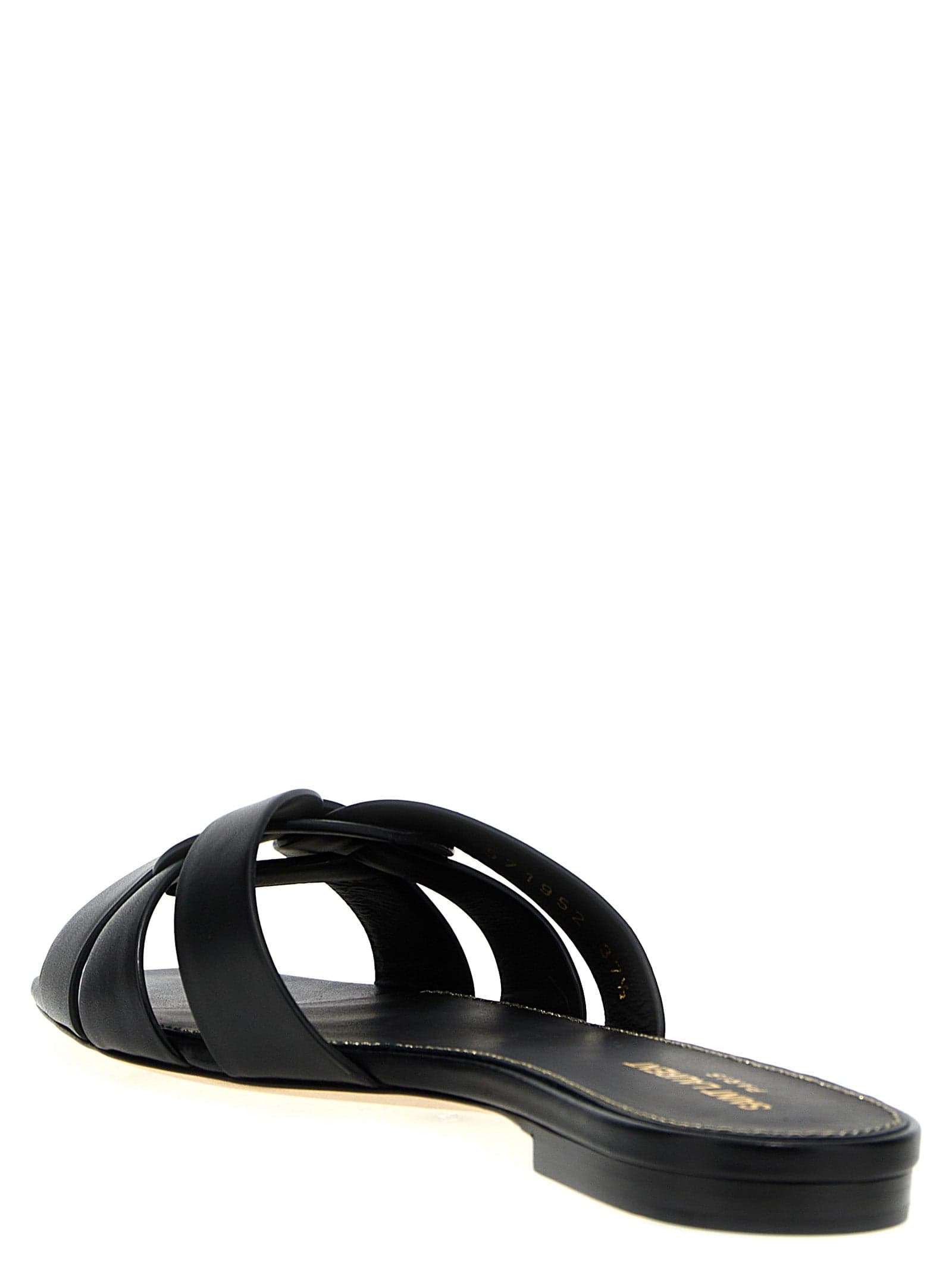 Saint Laurent Black Calfskin Slides - 3