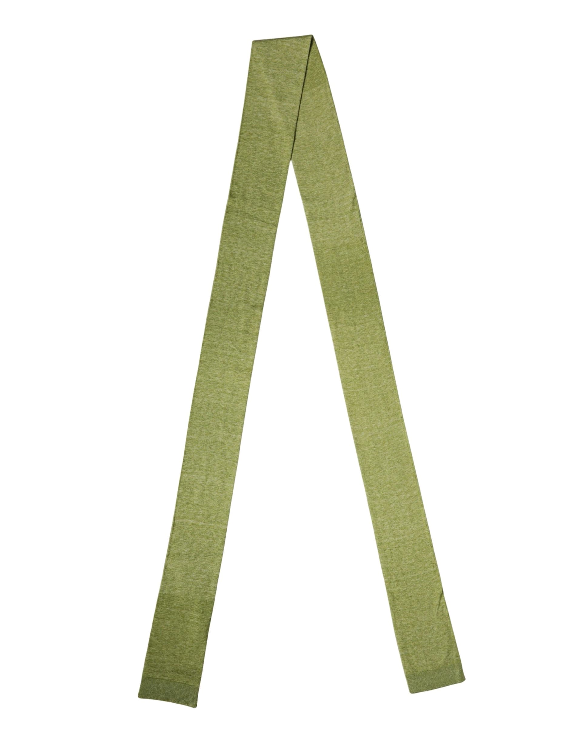 Dolce & Gabbana Green Cashmere Knitted Neck Foulard 280cm x11cm Men Scarf - 2