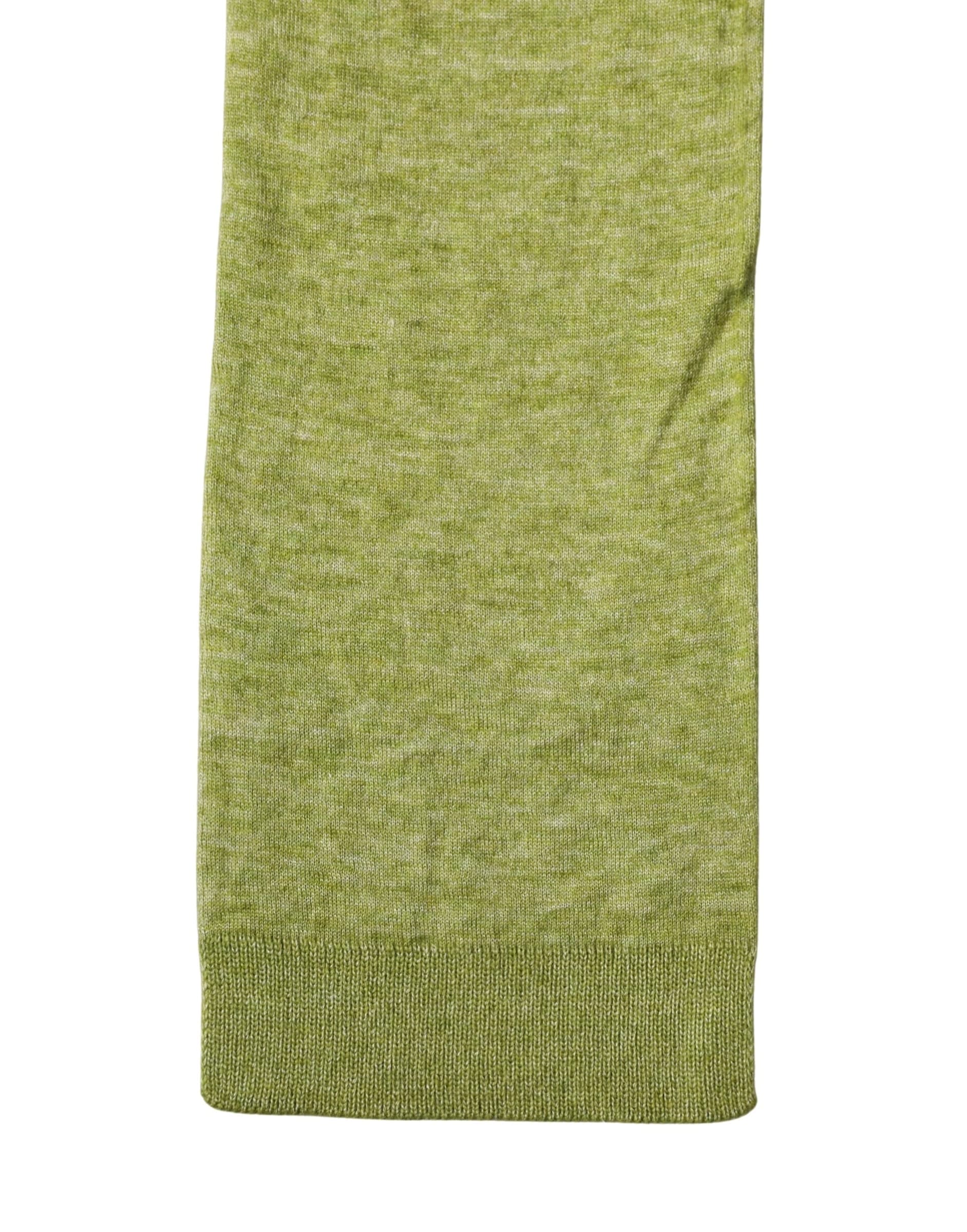Dolce & Gabbana Green Cashmere Knitted Neck Foulard 280cm x11cm Men Scarf - 4